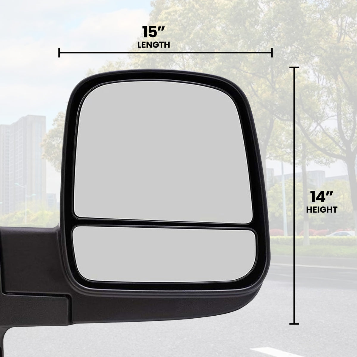 Brock Passenger's Side Manual Mirror for Chevrolet Express & GMC Savana 08 to 22 - VMInnovations