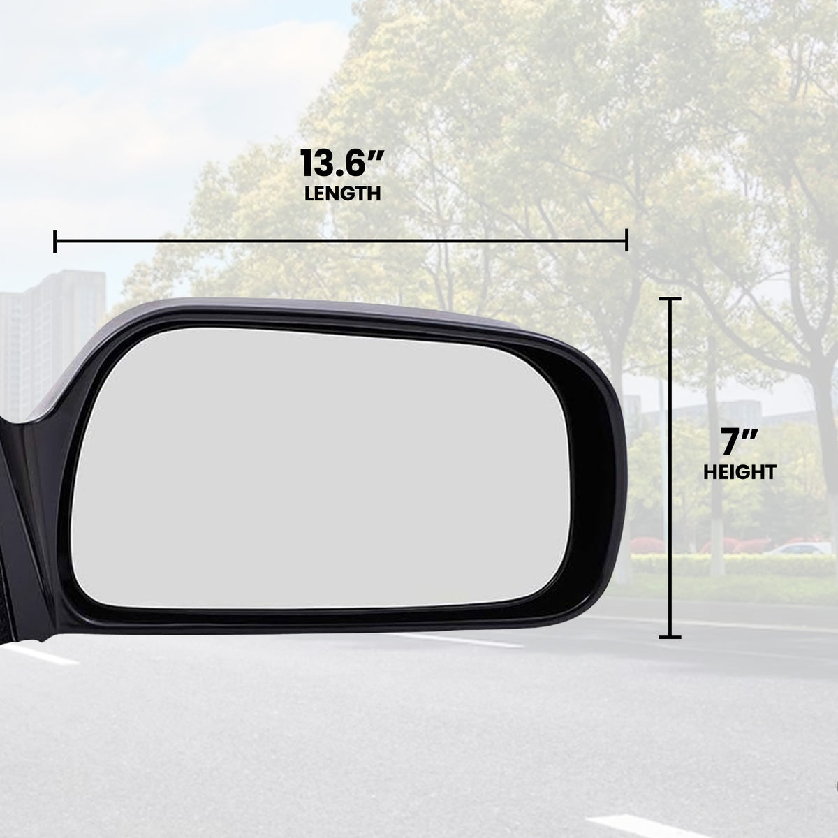 Brock Driver's Side Replacement Power Mirror for Toyota Camry 97 to 01, Black