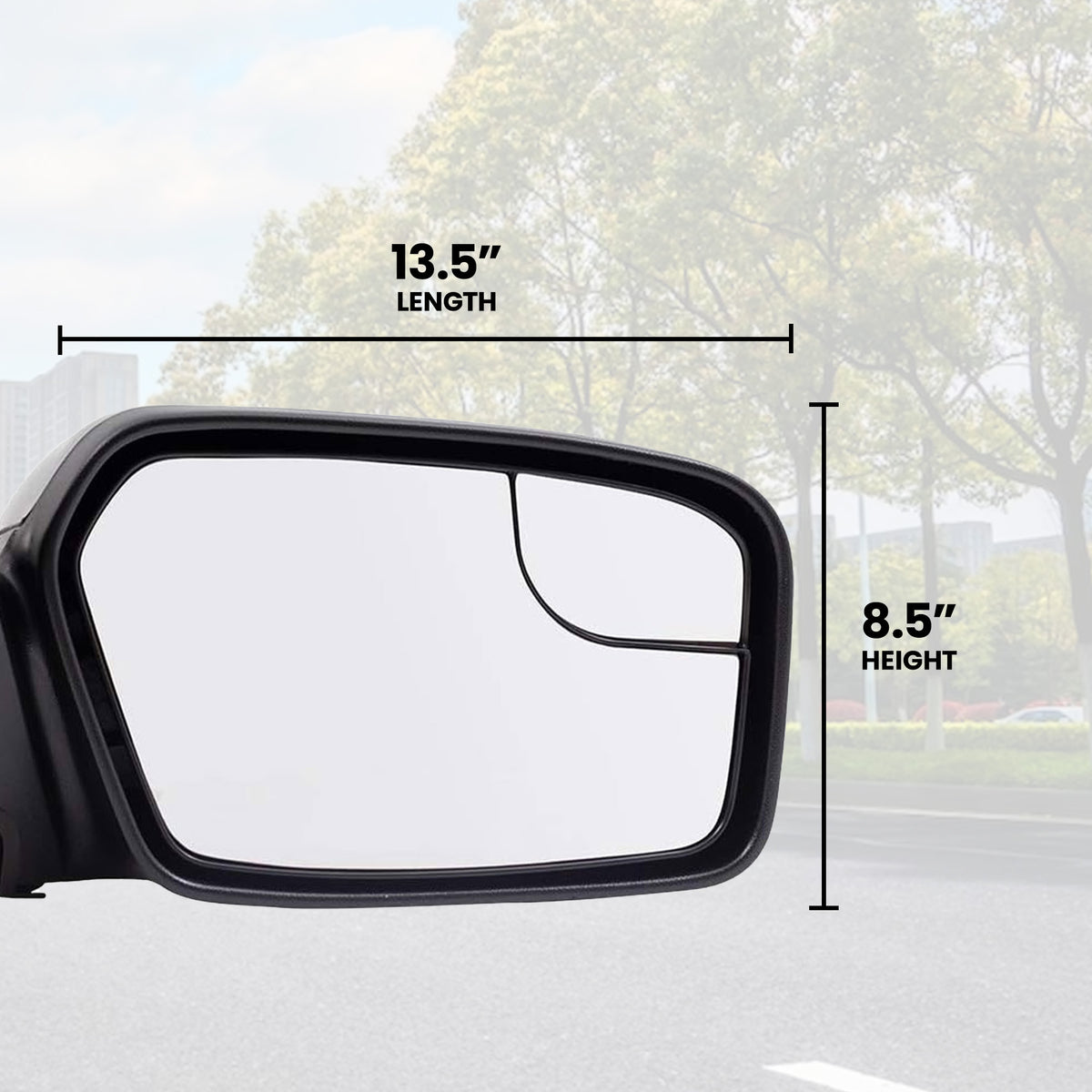 Brock Driver's Side Replacement Power Mirror for Ford Fusion 2011 to 2012, Black