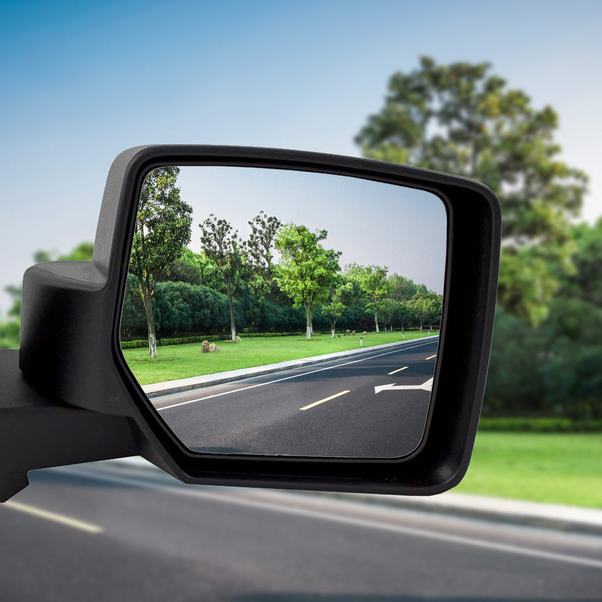 Brock Manual Left Side View Replacement Mirror for 2007-2017 Jeep Patriot,Black