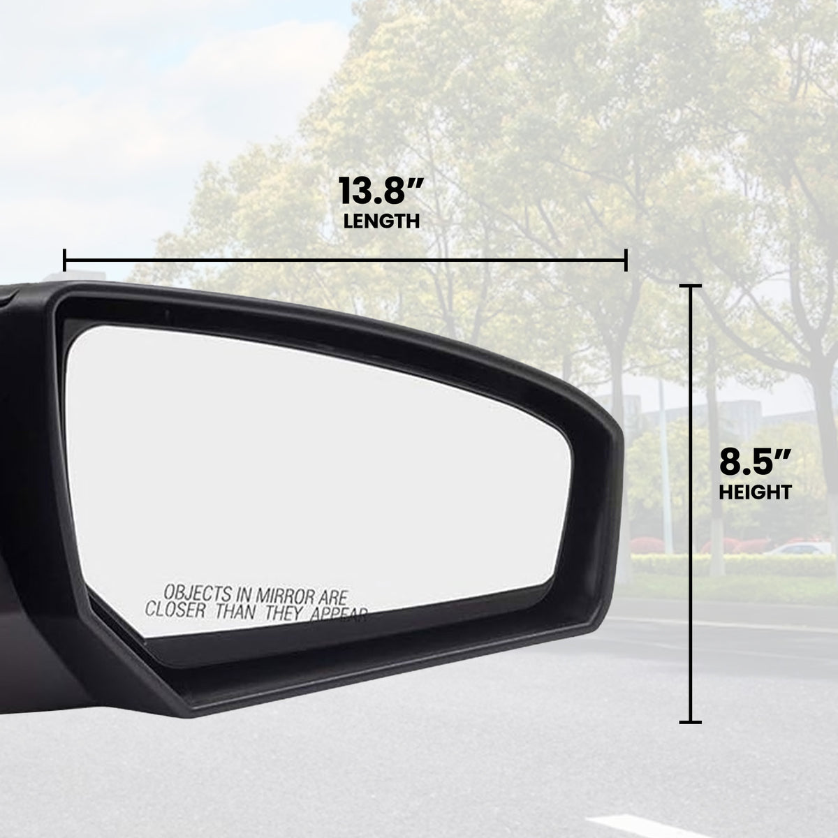Brock Passenger's Side Replacement Power Mirror for Nissan Sentra 2007 to 2012