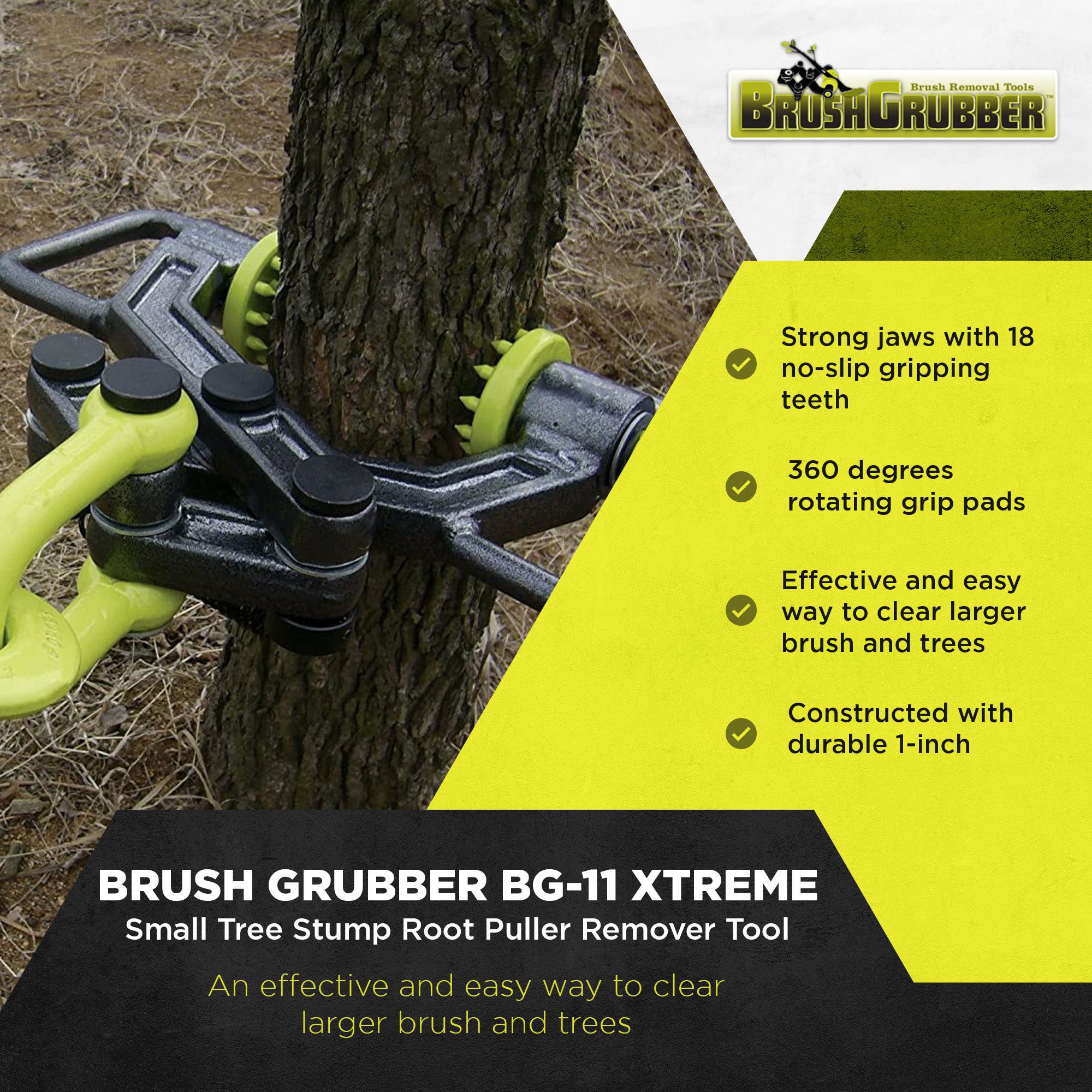 Brush Grubber XTREME Brush & Tree Stump Puller Remover Tool w/ Handles(Open Box)