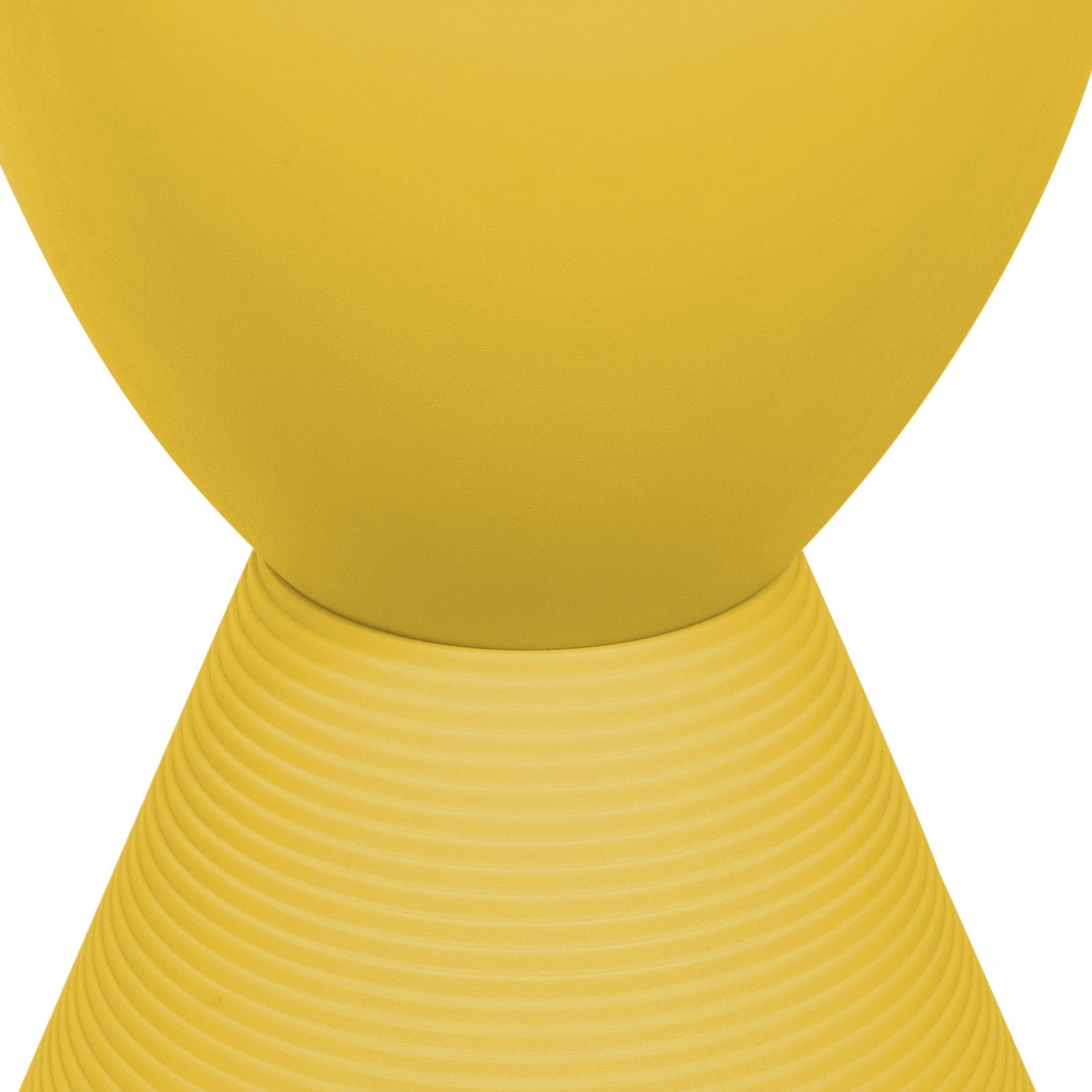 LeisureMod Boyd Indoor/Outdoor Modern Hourglass Side End Table, Yellow (Used) - VMInnovations