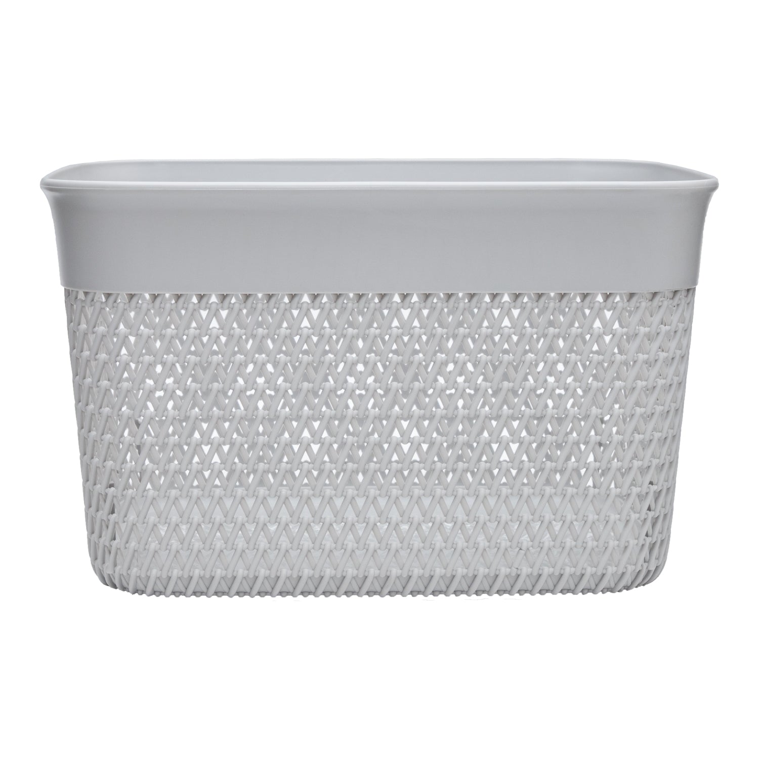 Life Story Lightweight Heavy Duty Storage Woven Basket 16 Quarts, Grey (4 Pack)
