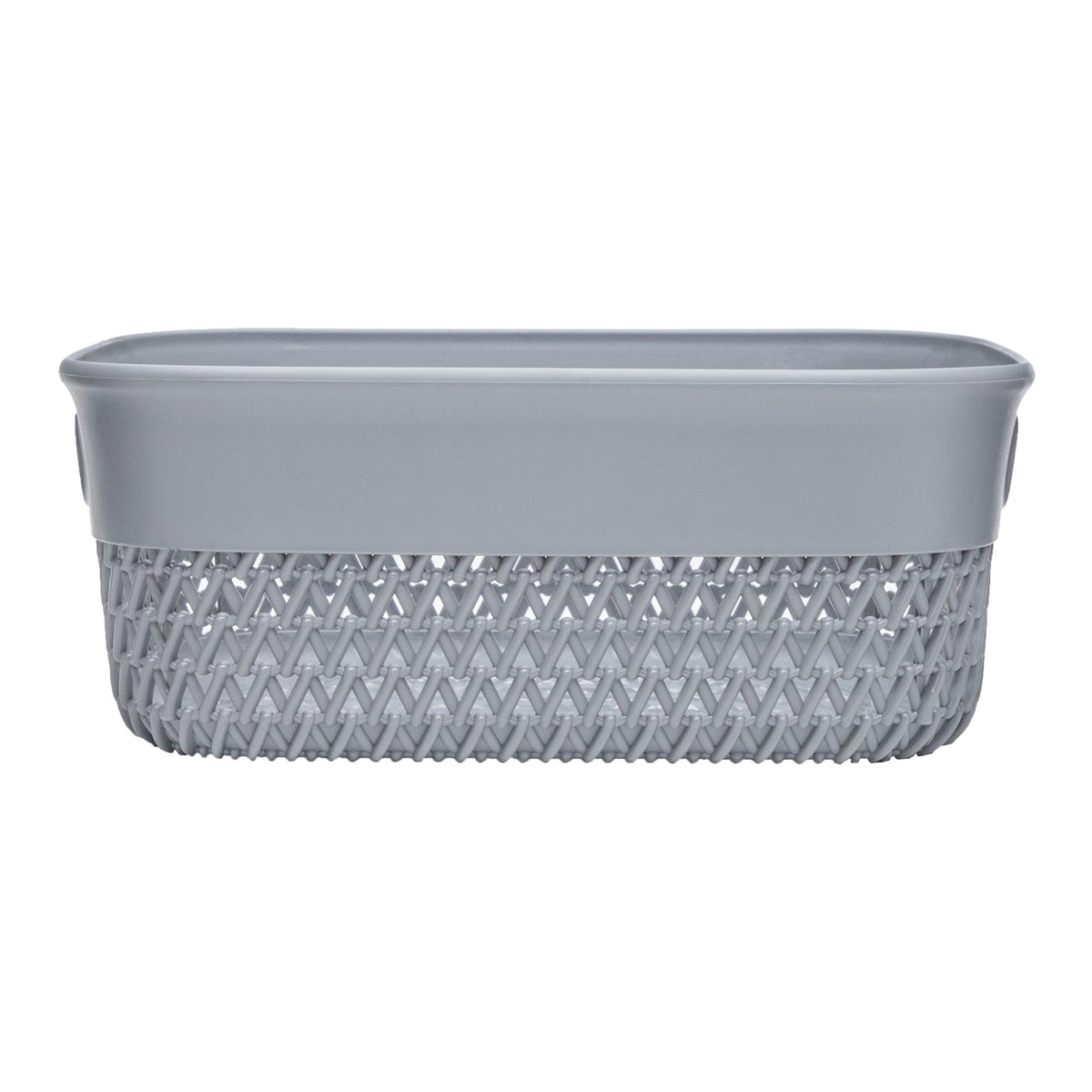 Life Story Lightweight Heavy Duty Storage Woven Trendy Basket 4 Quarts, Grey