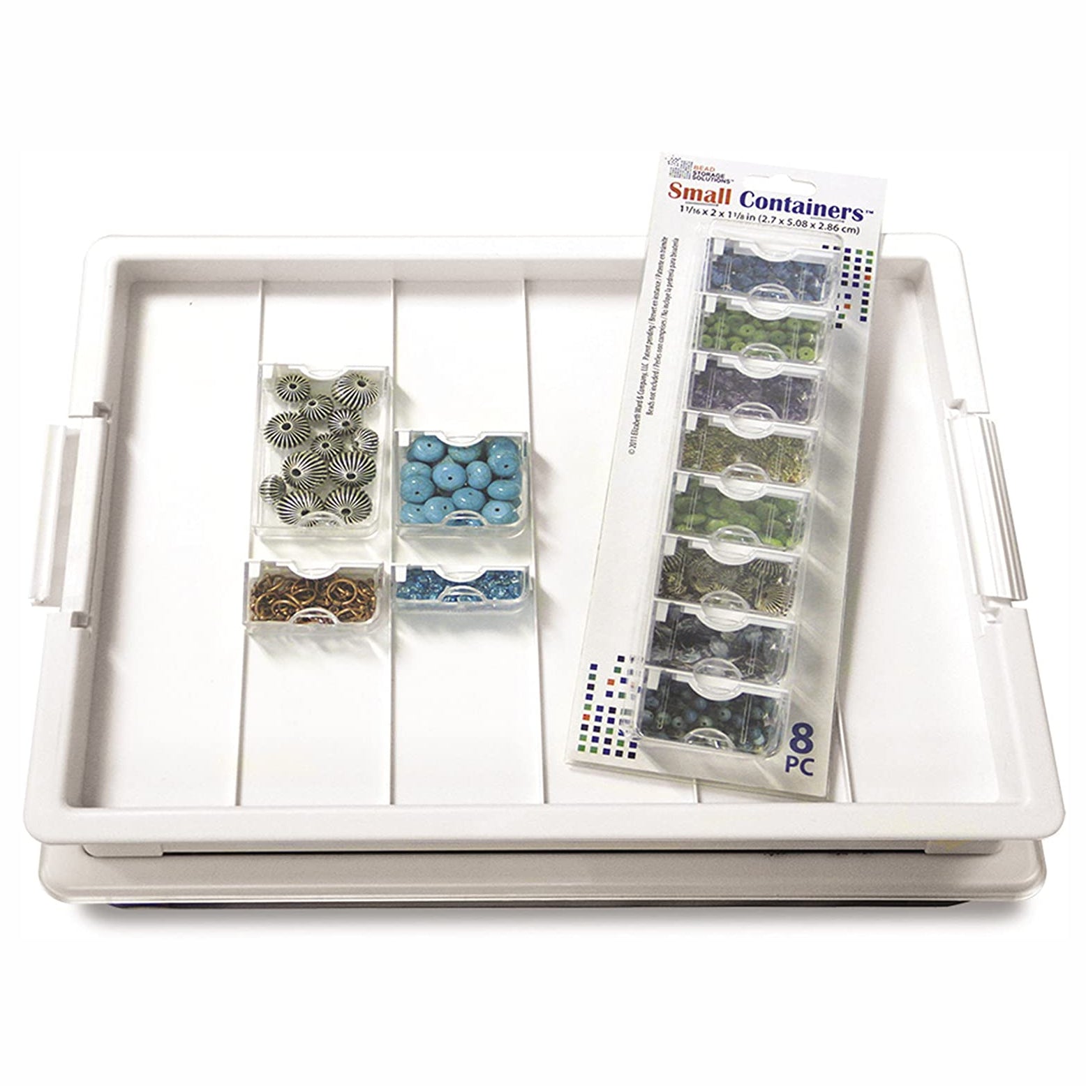 Bead Storage Solutions 2 Piece Craft Organizer with 3 Piece Containers (6 Pack) - VMInnovations