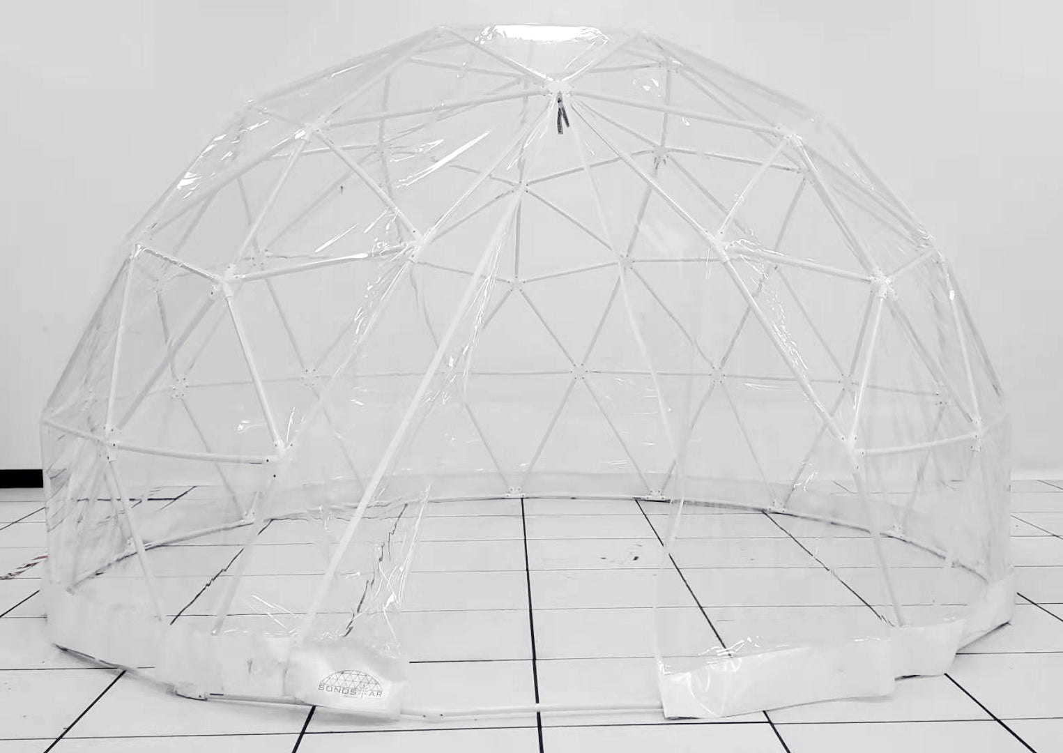 Sonostar Hub Standard Bubble Dining Pod Glamping Dome Gazebo Shelter Kit, White - VMInnovations
