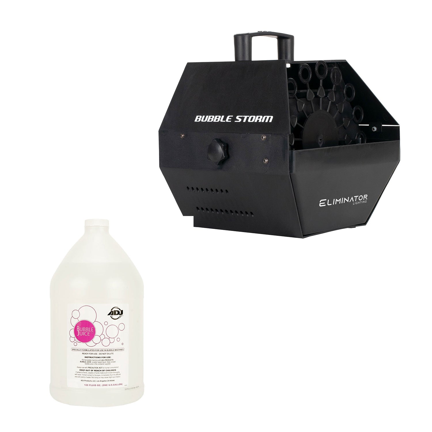 Eliminator Lighting Bubble Storm DJ Bubble Blower Machine w/ 1 Gal Bubble Juice - VMInnovations