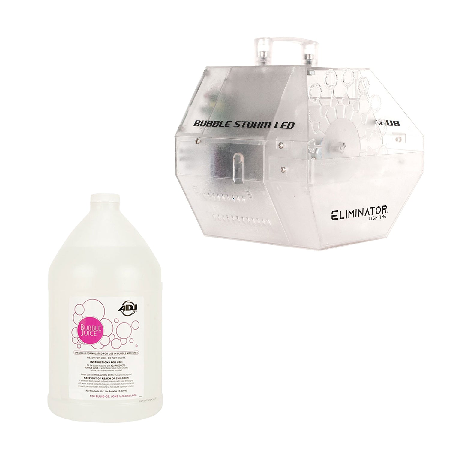Eliminator Lighting Bubble Storm LED Portable DJ Bubble Machine w/ 1 Gal Fluid