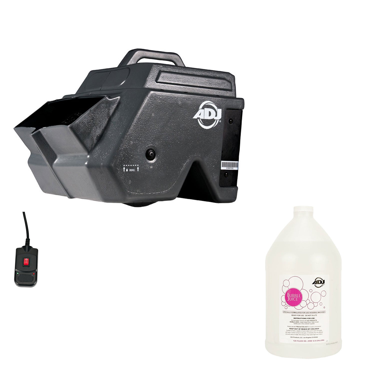 ADJ Products Bubbletron XL DJ Portable Bubble Machine & Remote 1-G Bubble Fluid - VMInnovations