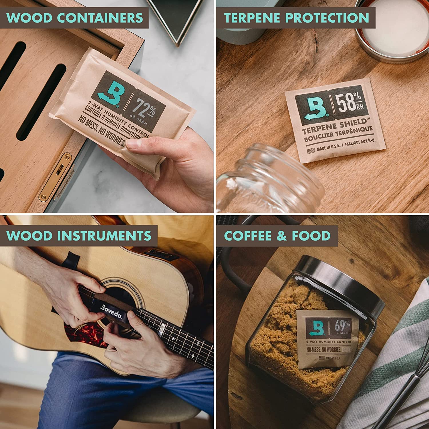 Boveda BV62187 67 Gram Humidity Control Pack 62% RH 2-Way Herbal Preservative - VMInnovations