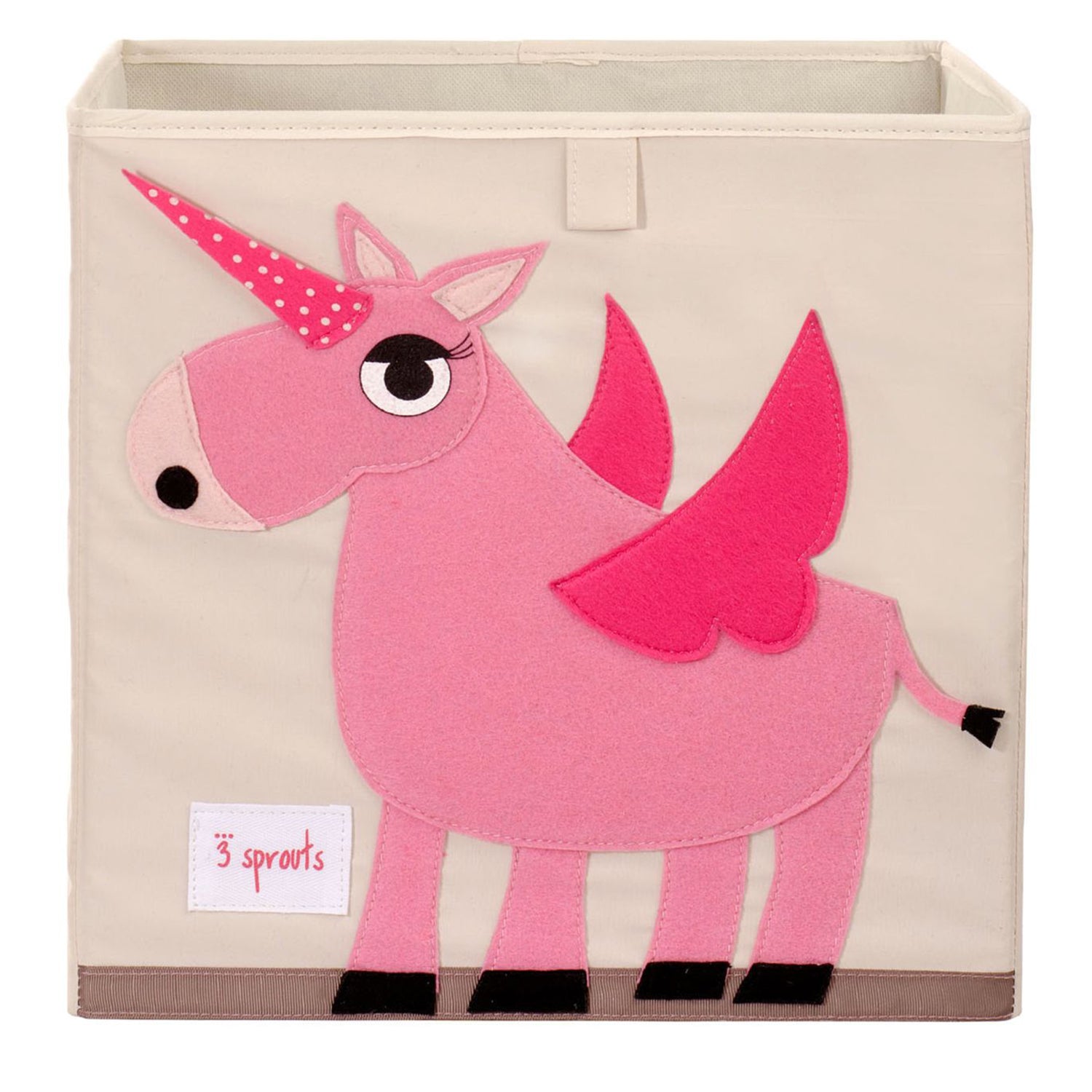 3 Sprouts Kids Foldable Cube Bins, Dragon/Unicorn & Bookcase Shelf Rack, Dragon - VMInnovations
