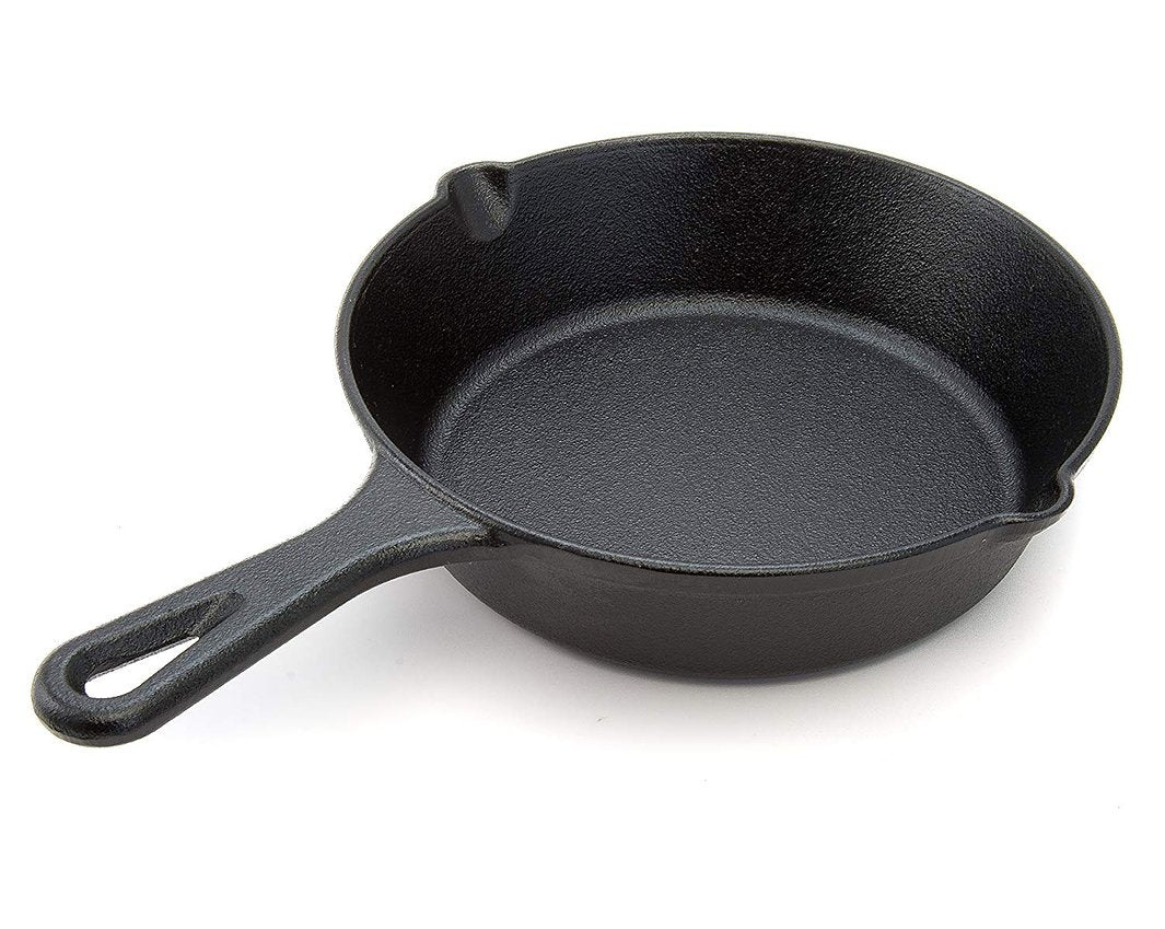 Cuisinel 8" Pre Seasoned Round Cast Iron Skillet Pan w/ Silicon Grip (Open Box)