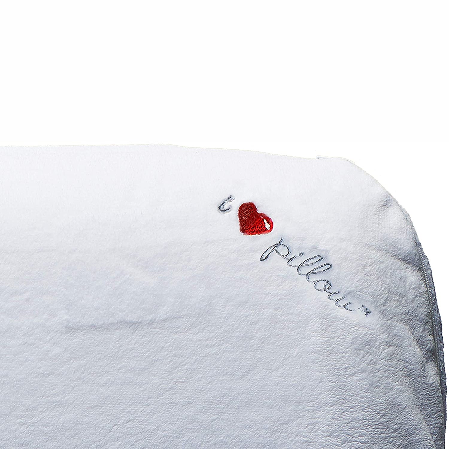 I Love Pillow Ergonomic Contour Pillow with Cover, Queen Sized, White (Open Box) - VMInnovations