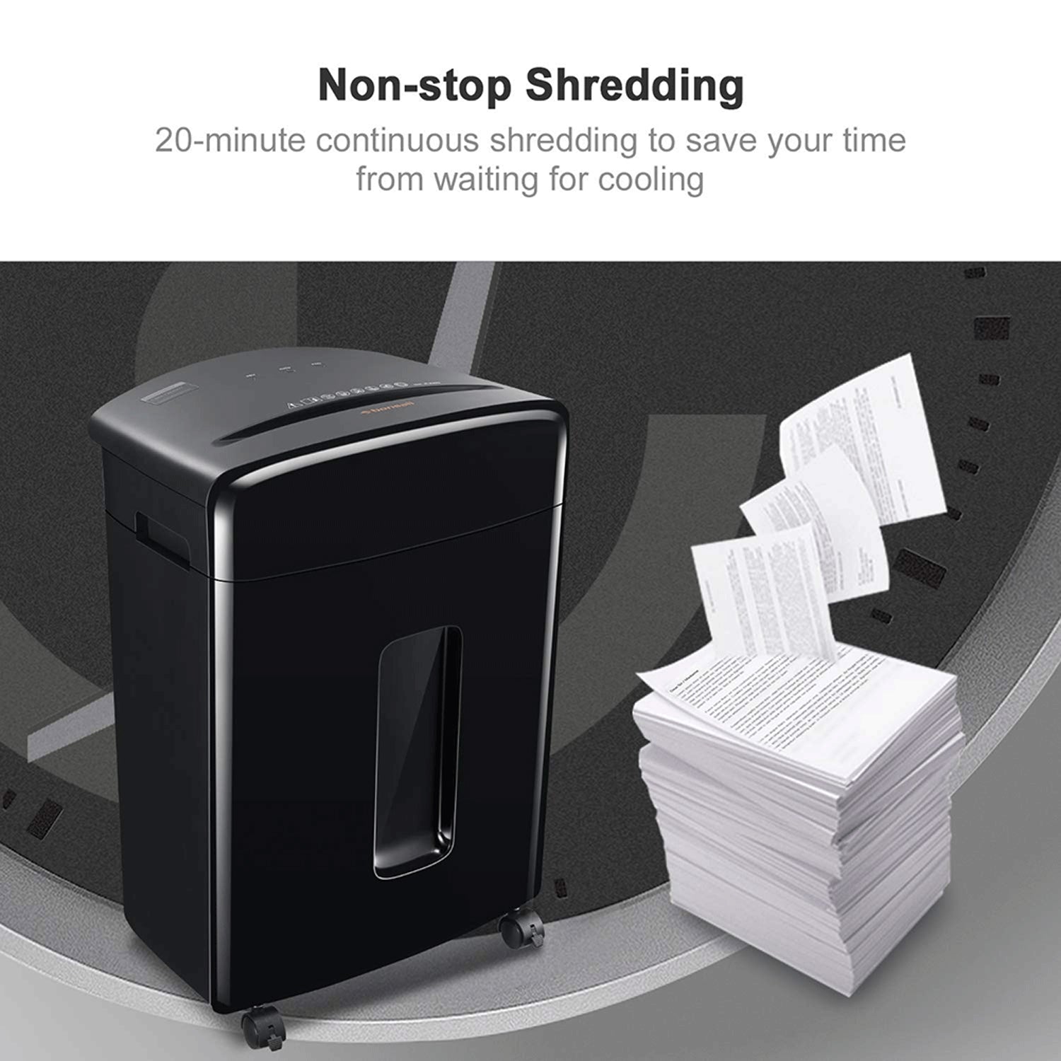 Bonsaii Portable 20 Sheet Cross Cut Paper P-4 High Security Shredder (For Parts)