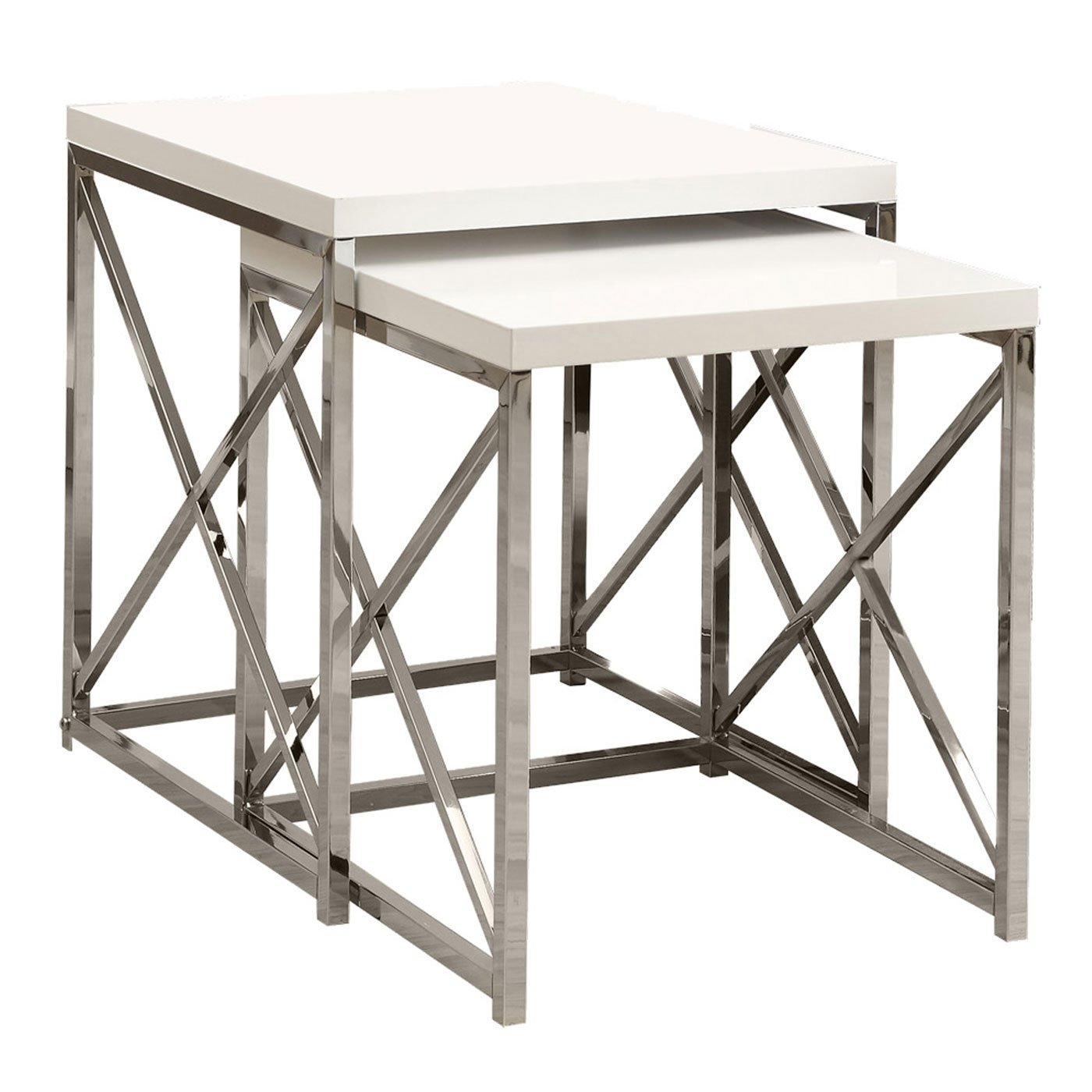 Monarch Entertainment Center TV Stand w/ Monarch Specialties End Tables - VMInnovations