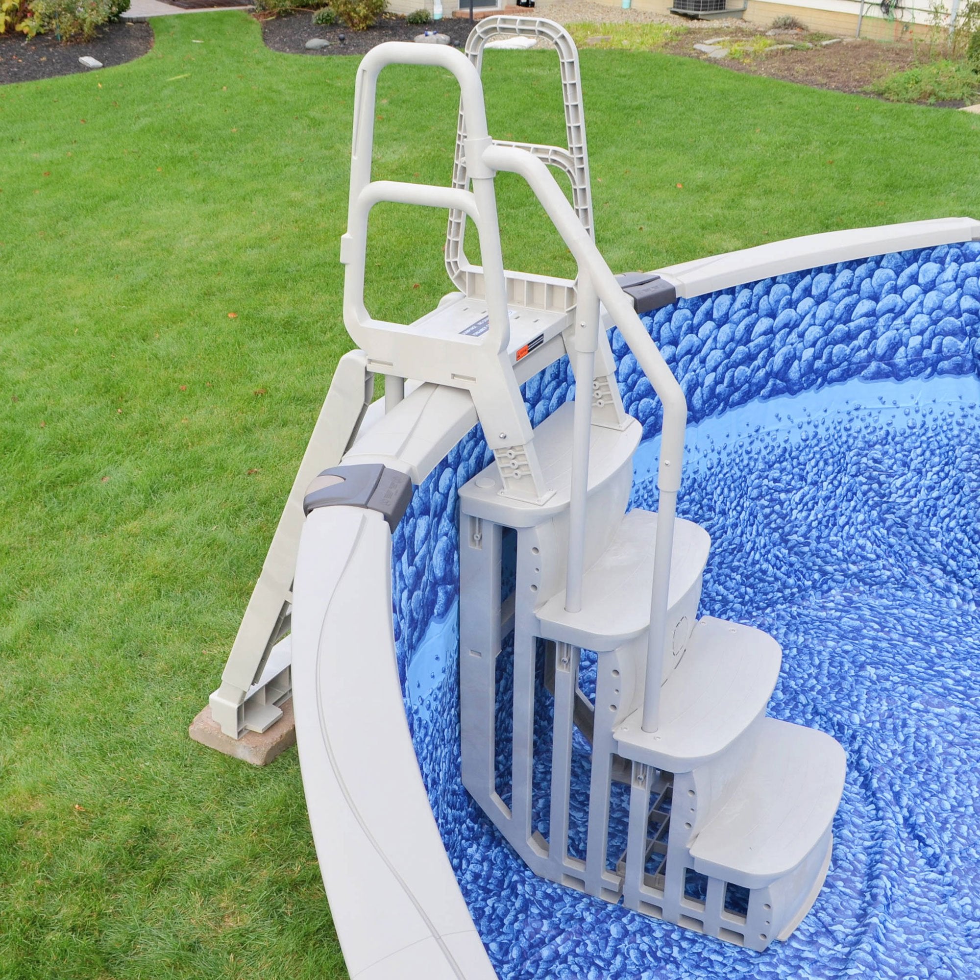 Durable Ladder for Swimming Pool Bundled w/ Main Access Smart Step Pool (2 Pack) - VMInnovations