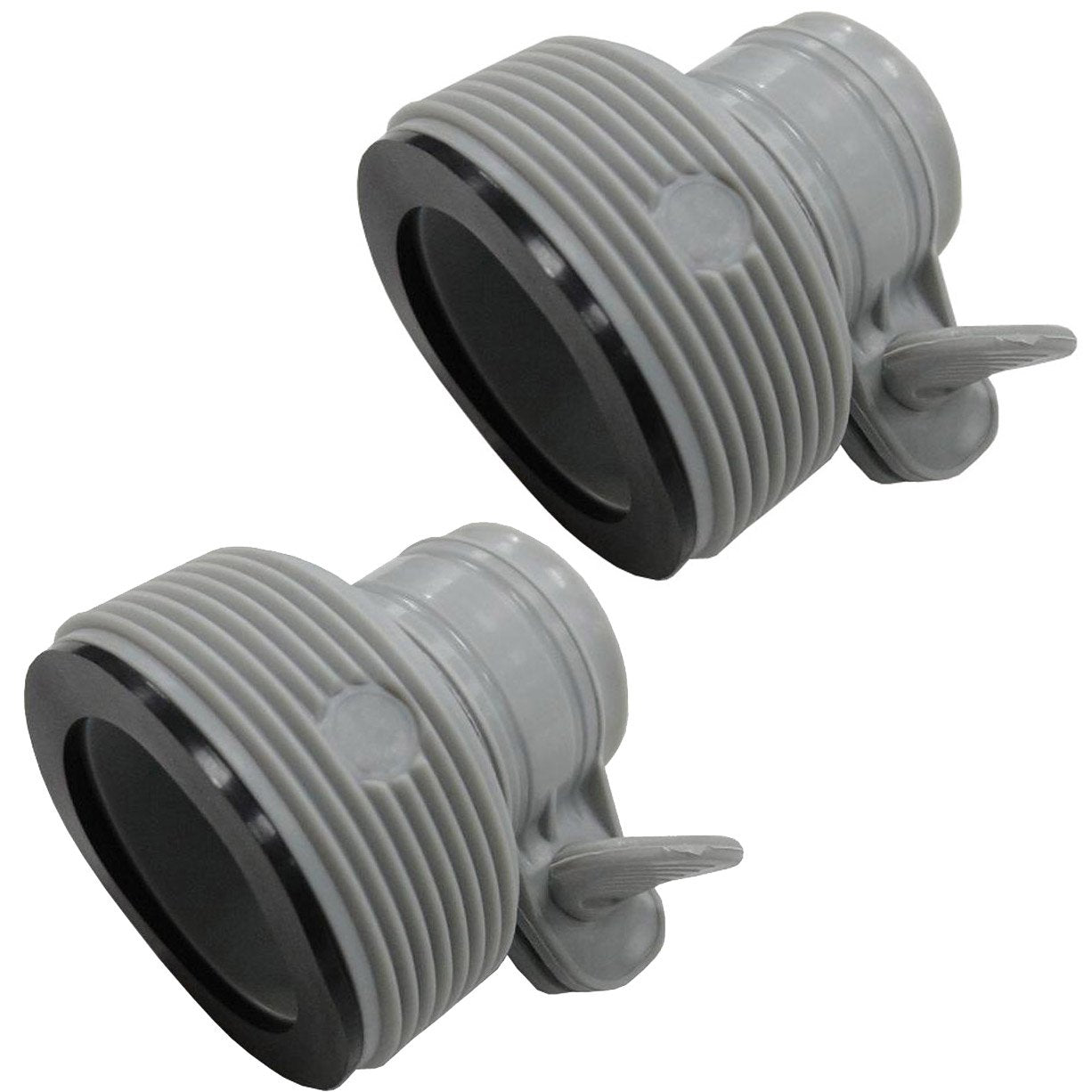 Intex Replacement Hose Adapter (Pair) w/ Pool Pump Replacement Hose (2 Pack) - VMInnovations