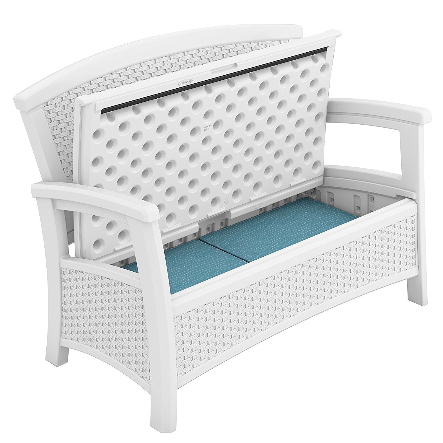 Suncast Patio Coffee Table, Loveseat w/ Storage, Club Chair w/ Storage (2 Pack) - VMInnovations