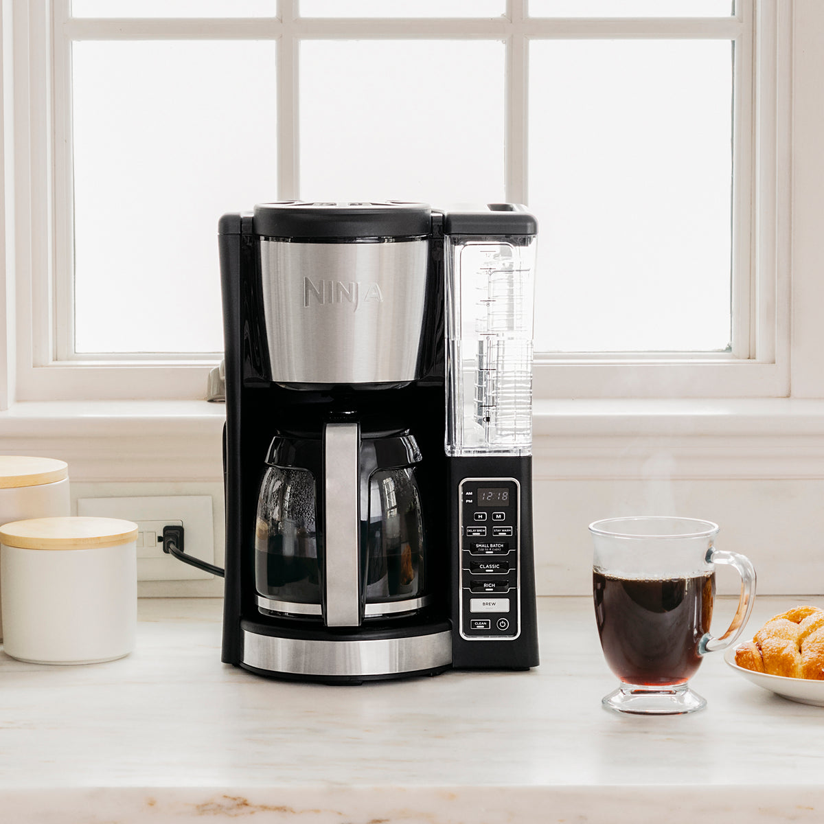 Ninja 12 Cup Programmable Coffee Maker, Black (Certified Refurbished) (Open Box)