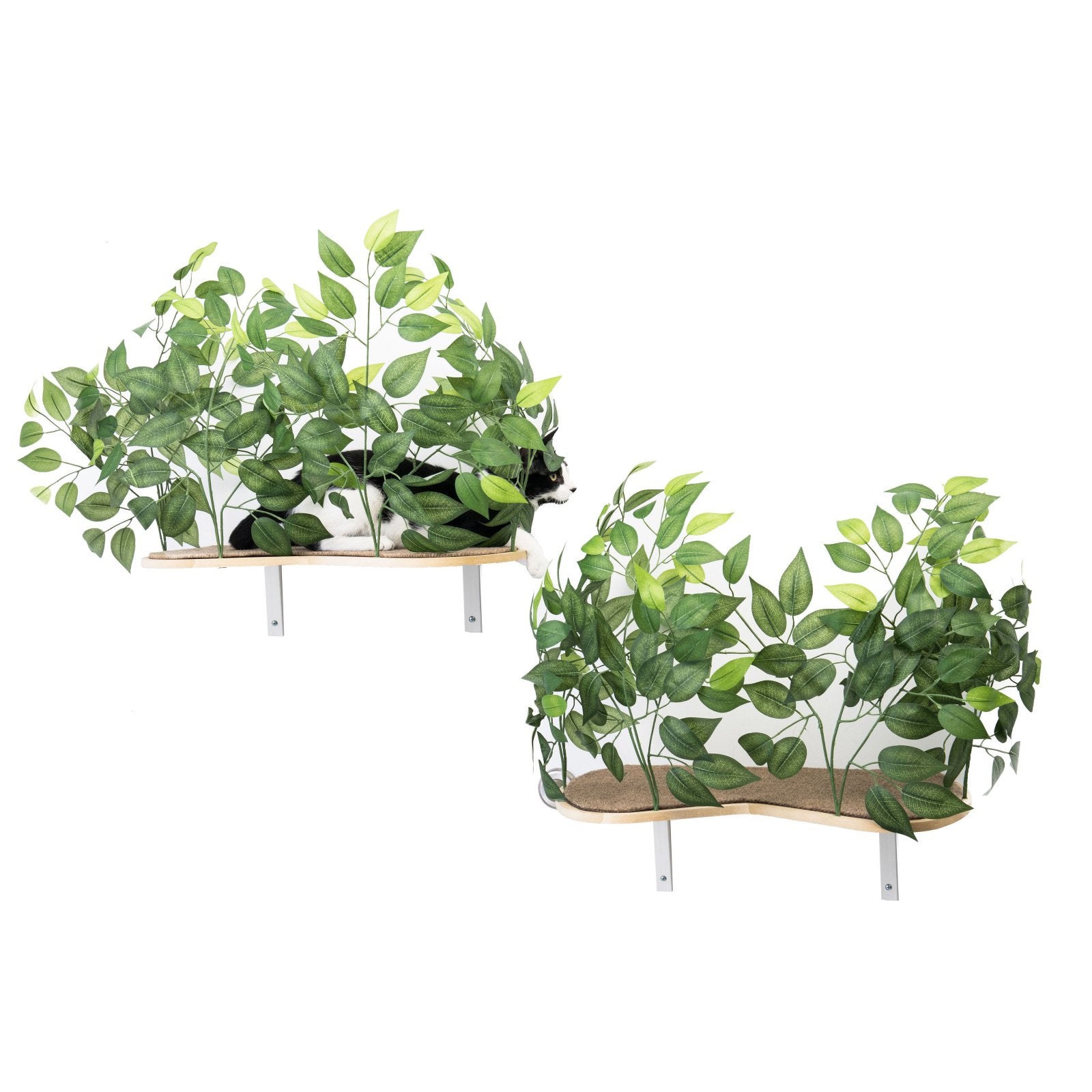 On2Pets Floating Cat Indoor Climbing Hanging Wood Wall Shelves Set of 2 (Used) - VMInnovations
