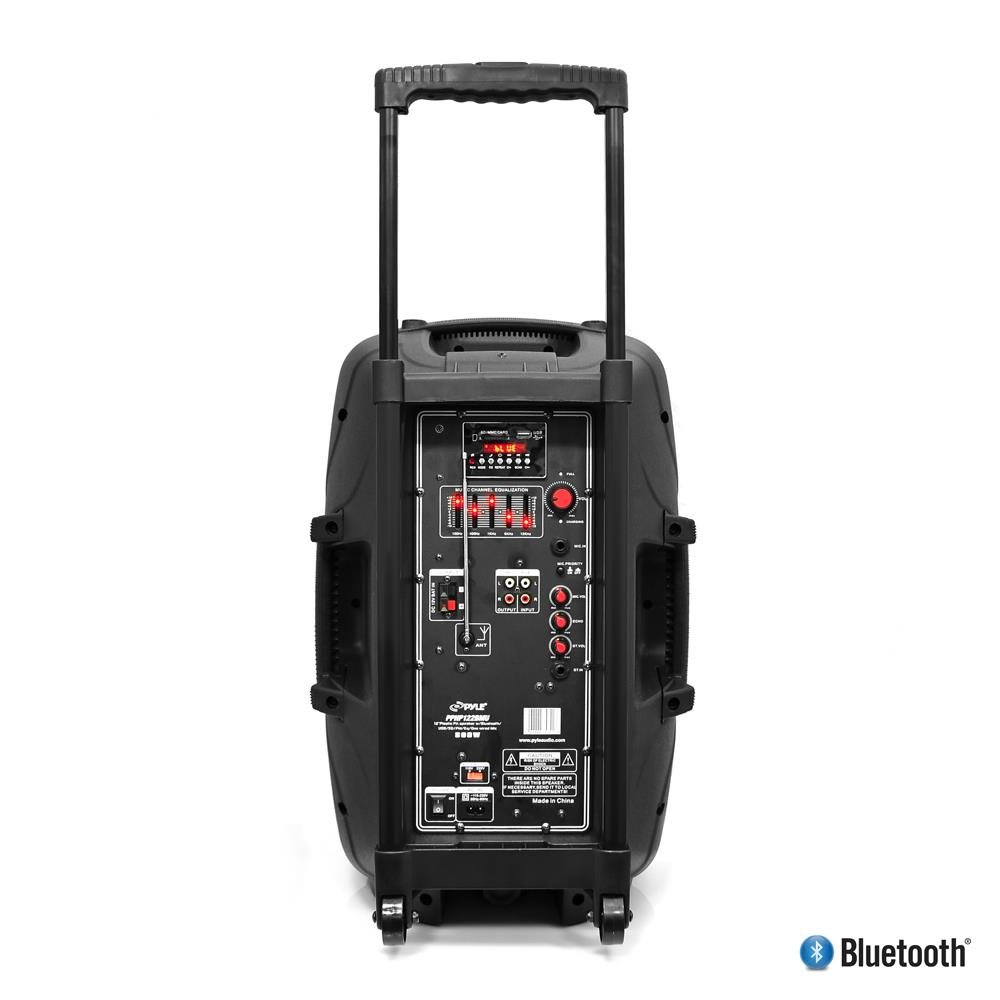Pyle 800W Portable Bluetooth PA Loudspeaker Speaker + Accessories (Refurbished)