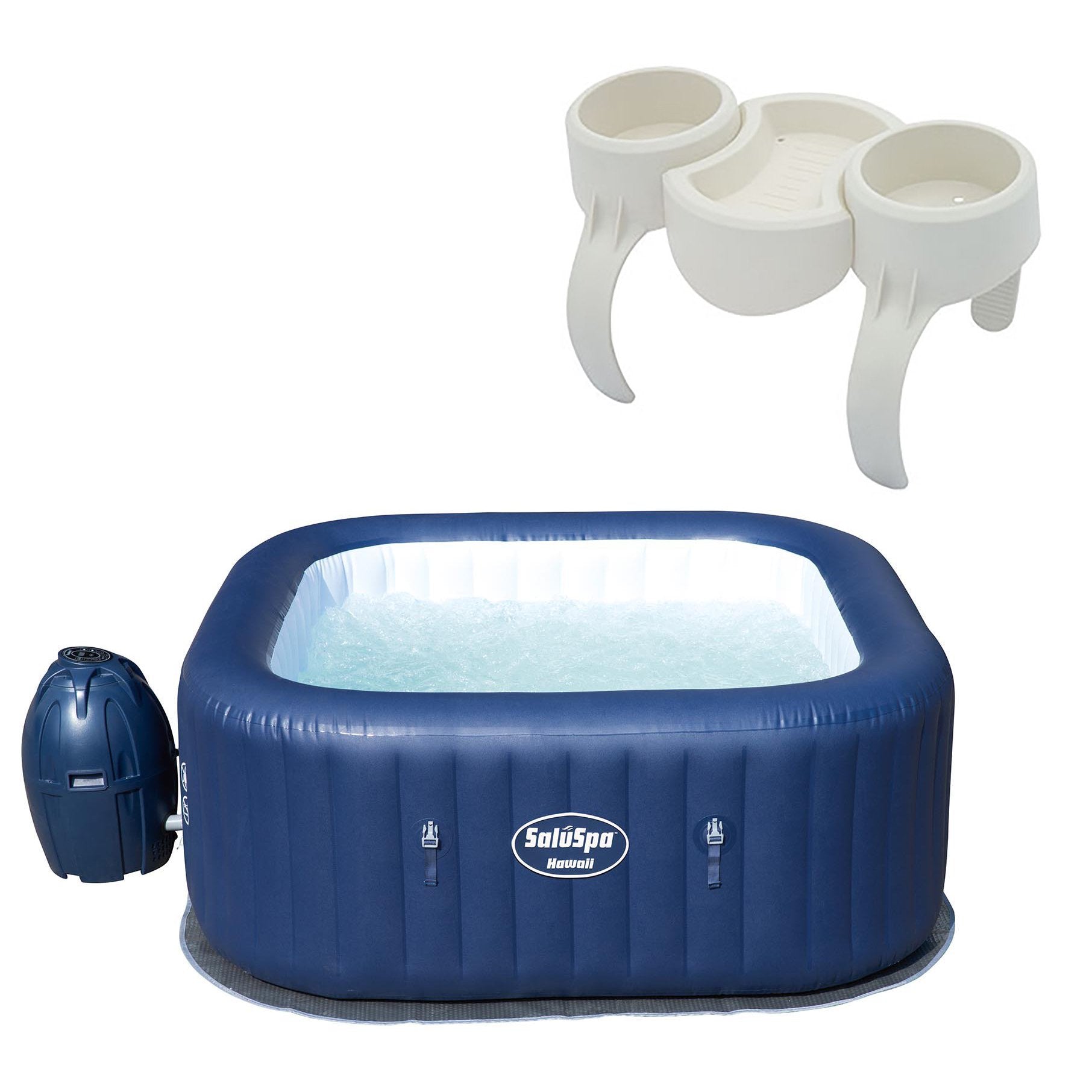 Bestway SaluSpa Hawaii 6 Person Portable Inflatable Spa Hot Tub & Drink Holder - VMInnovations