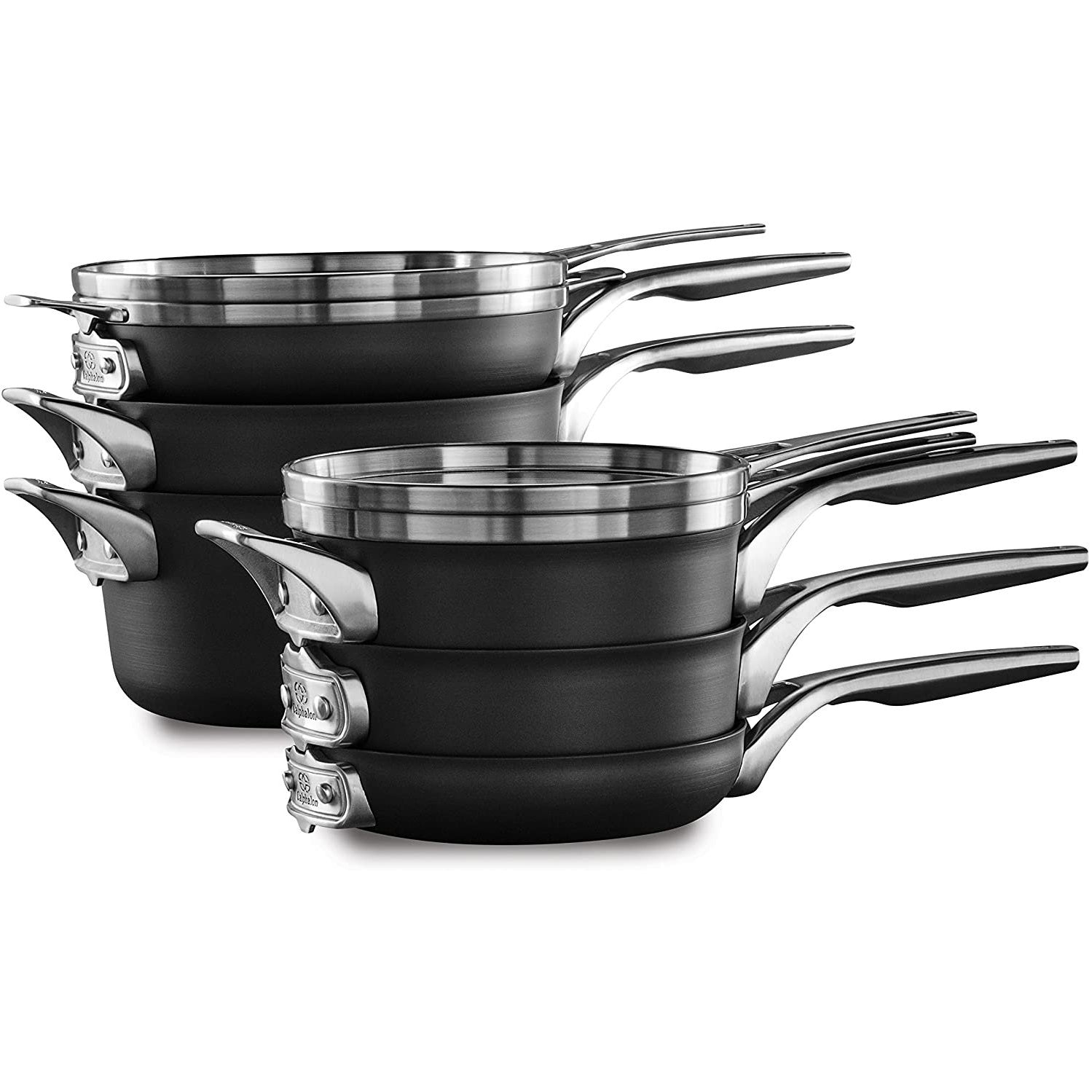 Calphalon Premier Hard Anodized 10 Piece Pot and Pan Cookware Set (For Parts)
