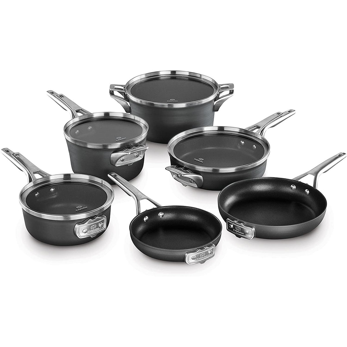 Calphalon Premier Hard Anodized 10 Piece Pot and Pan Cookware Set (Open Box)