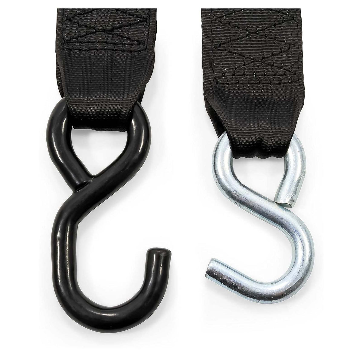 Camco Retractable Hauling & Transporting Ratchet Tie Down Straps, 2-Inch (Used)