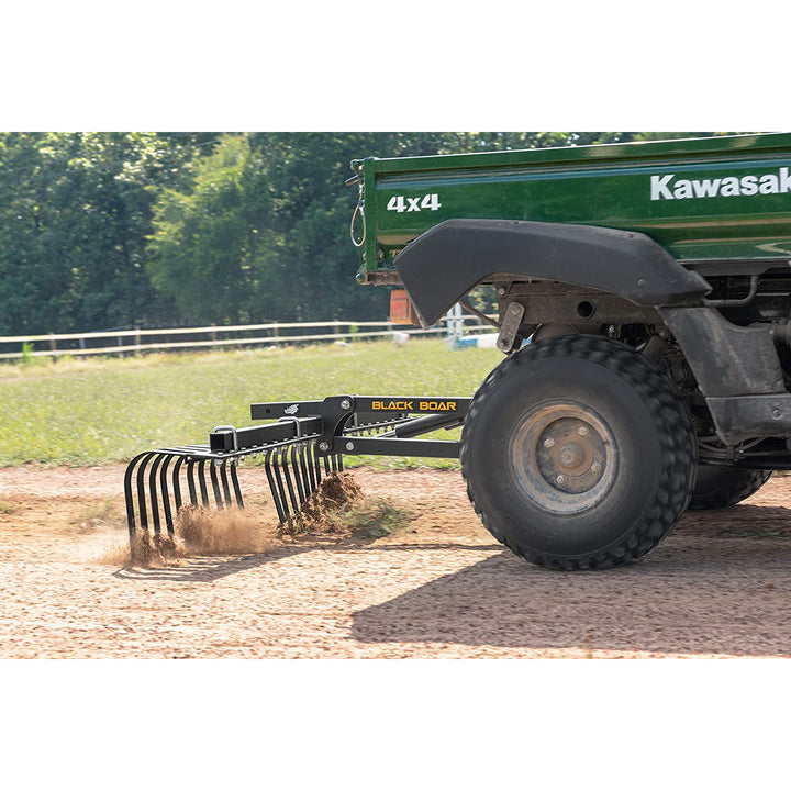Camco Black Boar ATV/UTV Implement Custom Outside Vehicle Landscape Rake Tool - VMInnovations