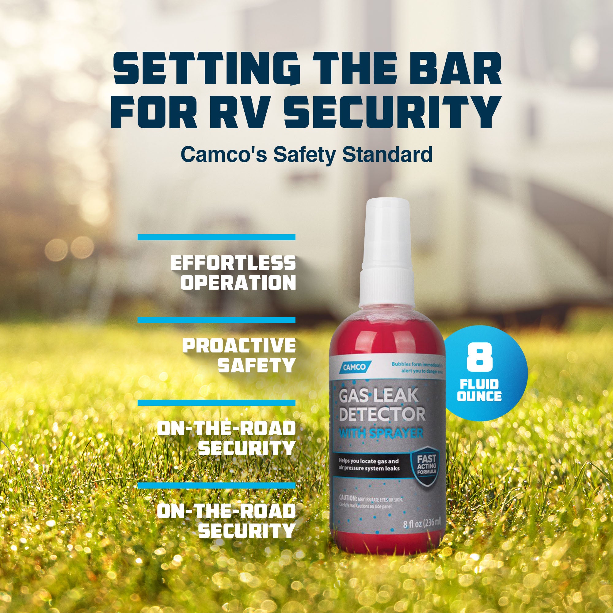 Camco RV Gas Leak Detector with Sprayer for Propane Gas Lines, 8 Ounce Bottle - VMInnovations