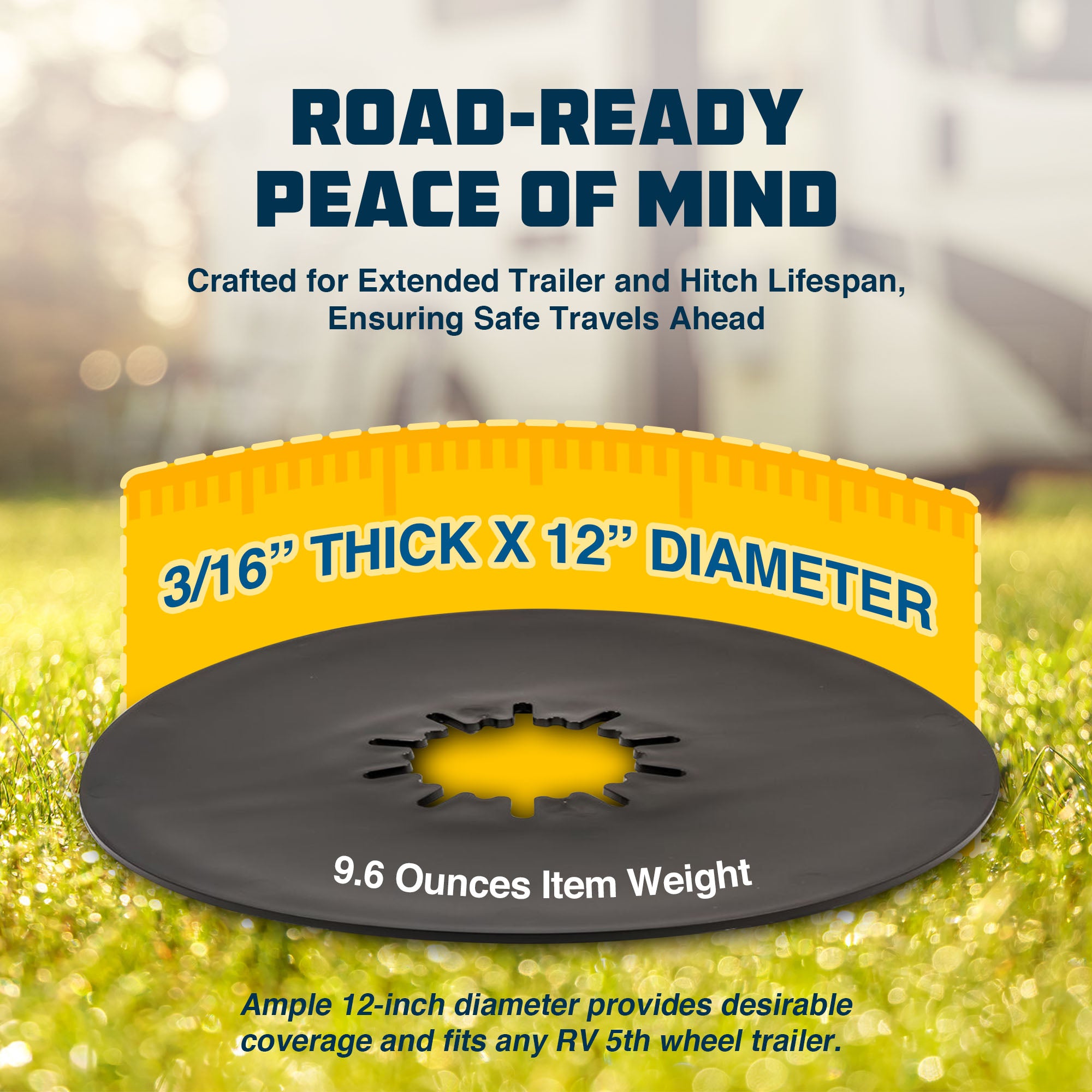 EAZ LIFT 12 Inch Bilingual Protective Lube Plate, RV 5th Wheel Trailer Accessory - VMInnovations