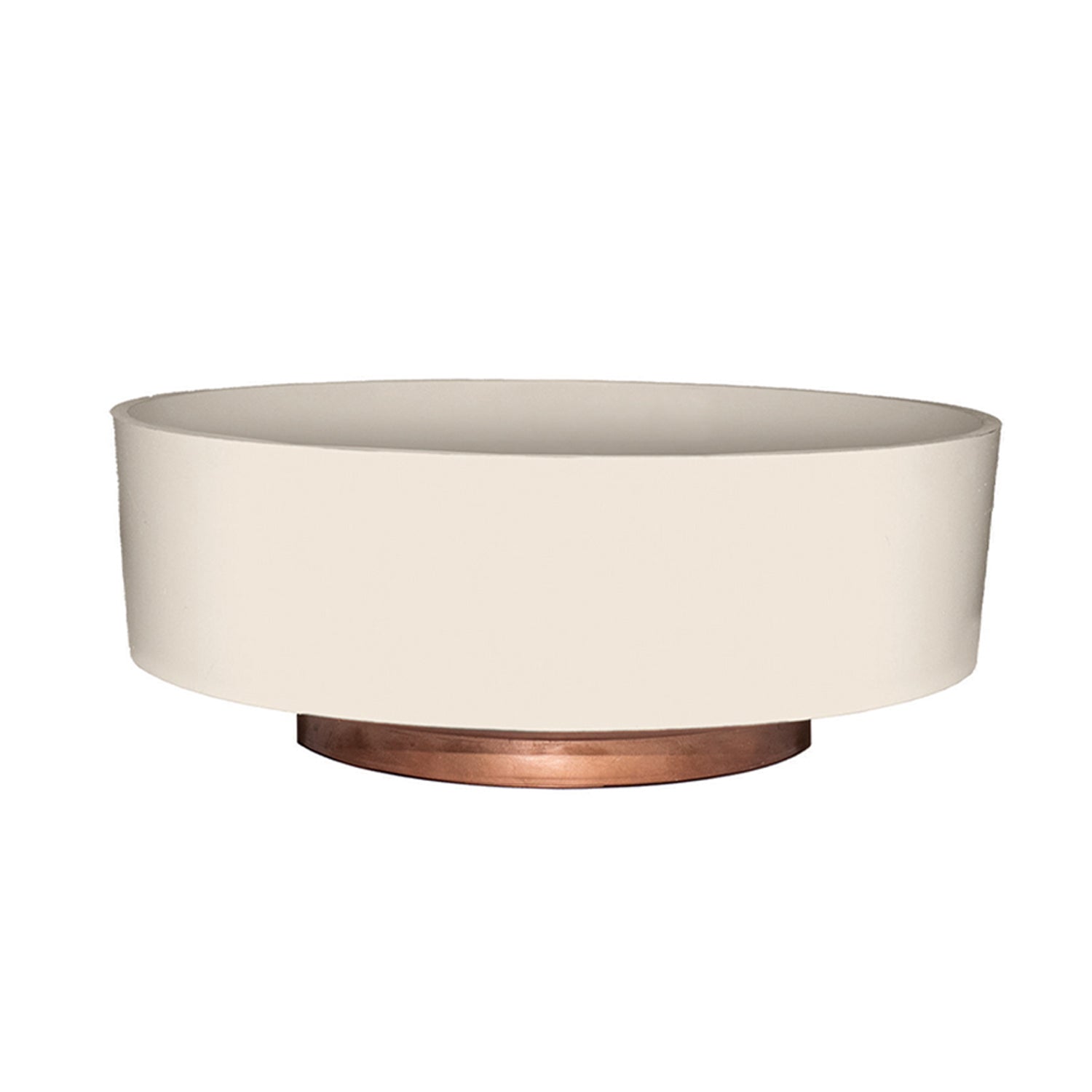 The HC Companies 6 Inch Capri Bowl Indoor Succulent Planter Pot, Vanilla Bisque