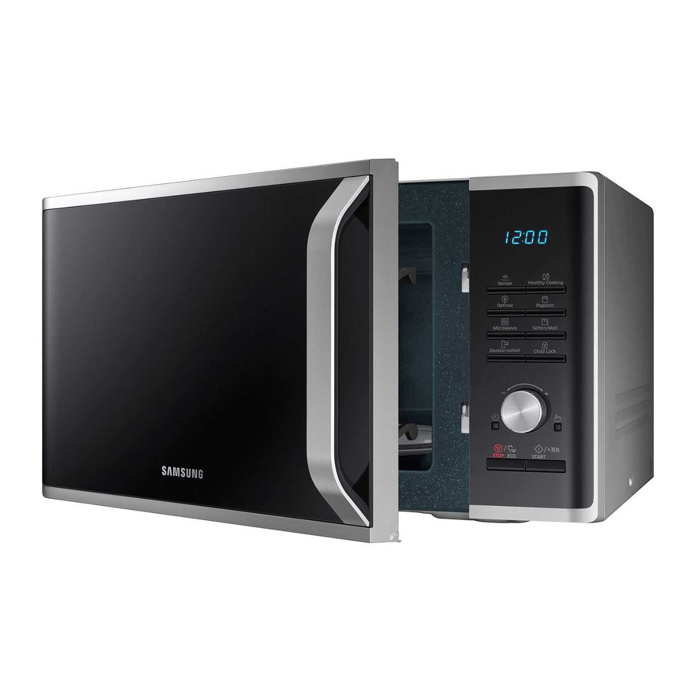 Samsung 1.1 Cubic Foot Microwave Oven, Black (Certified Refurbished) (Damaged)