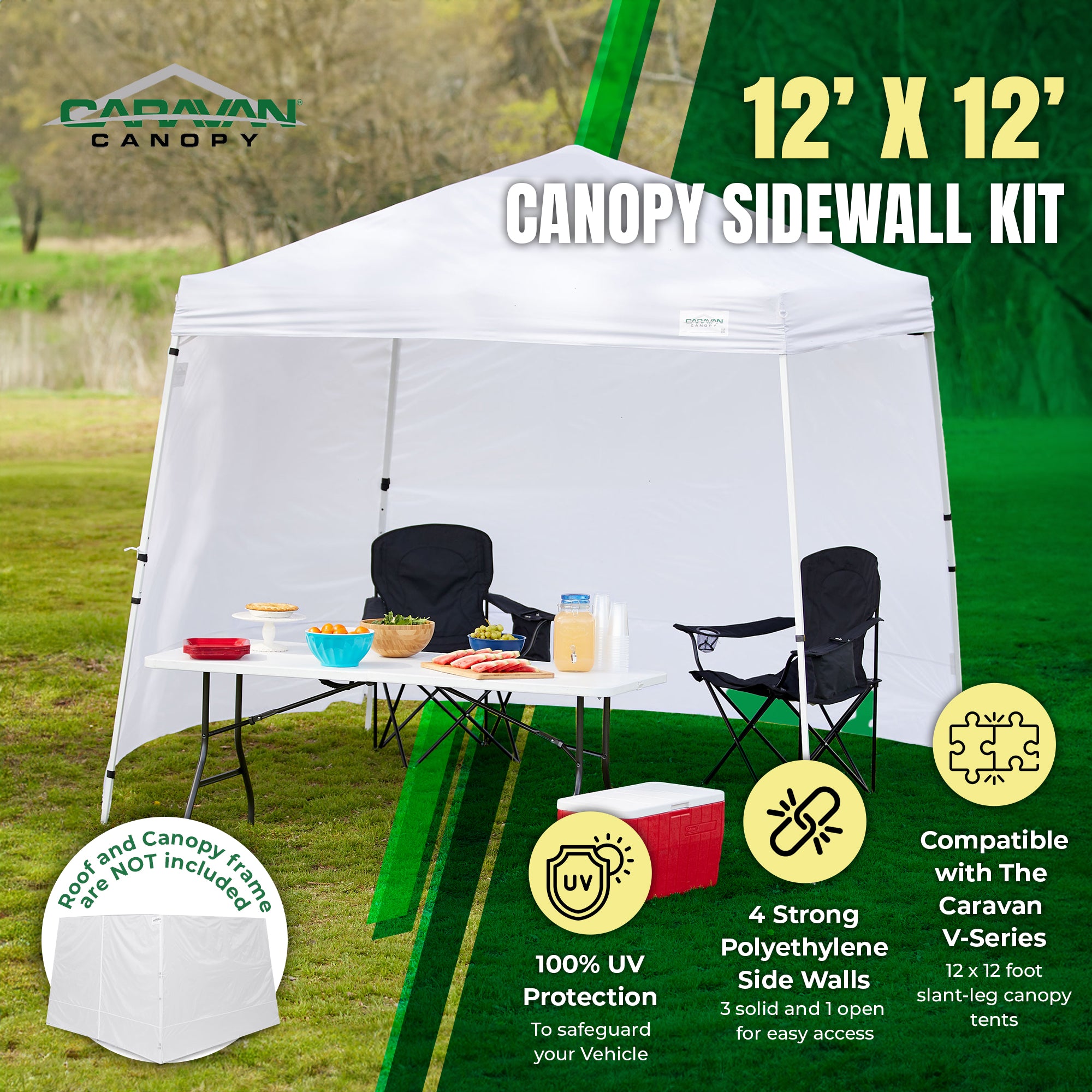 Caravan Canopy V-Series 12x12' Tent Sidewalls (Accessory Only) (Used) - VMInnovations
