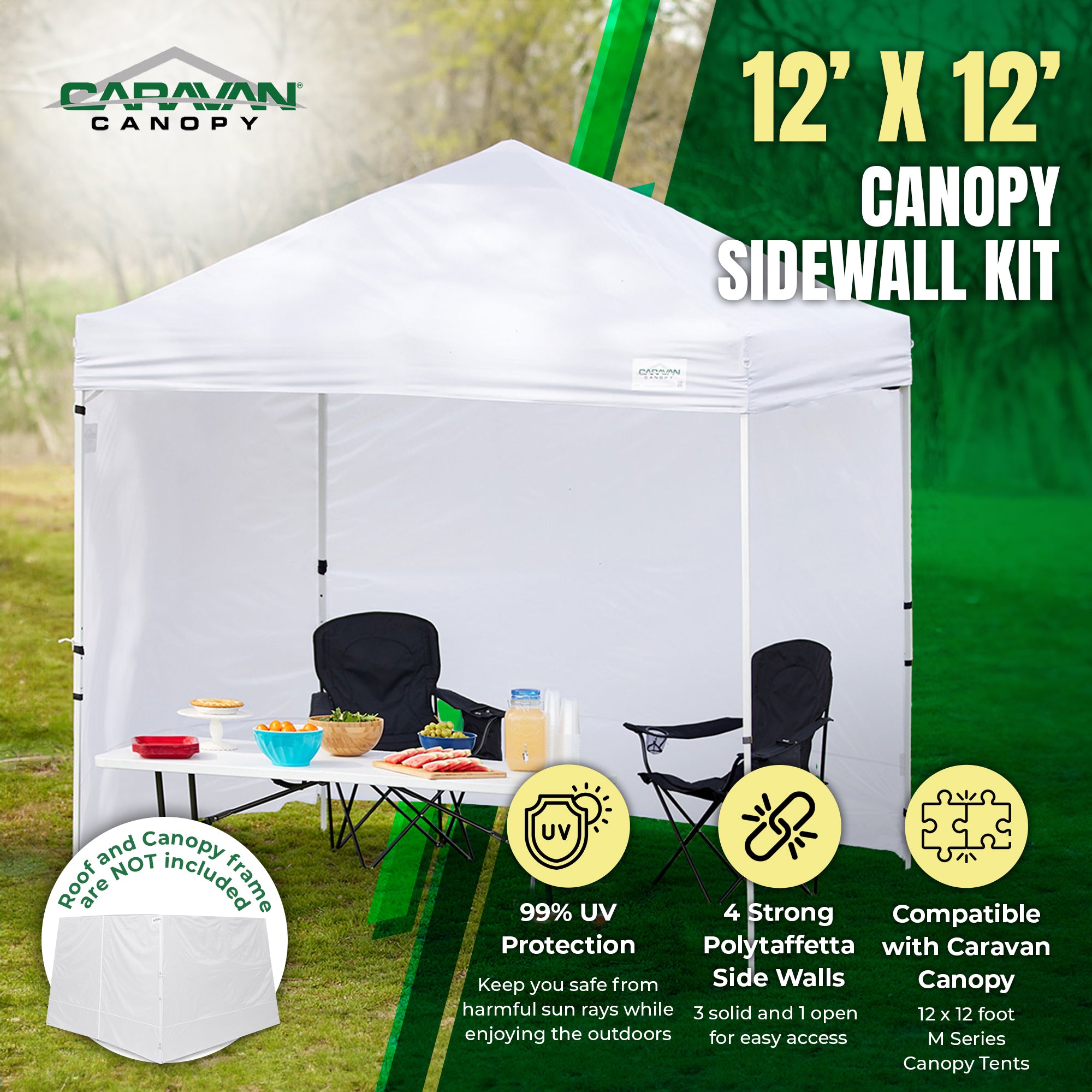 Caravan Canopy M-Series 12x12' Tent Sidewalls (Not Including Frame/Roof) (Used) - VMInnovations