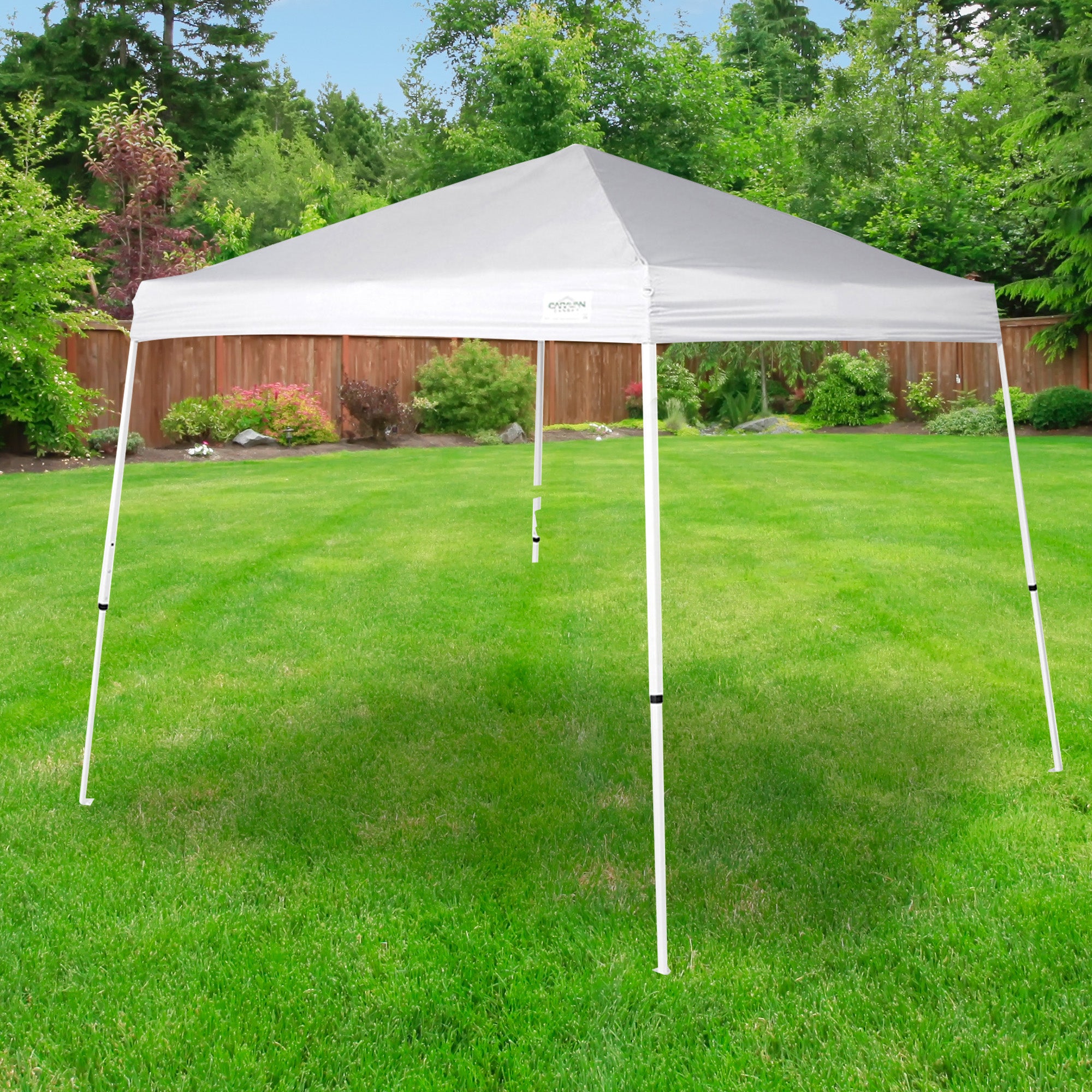 Caravan Canopy V Series 2 10' x 10' Entry Level Angled Leg Canopy, White (Used) - VMInnovations