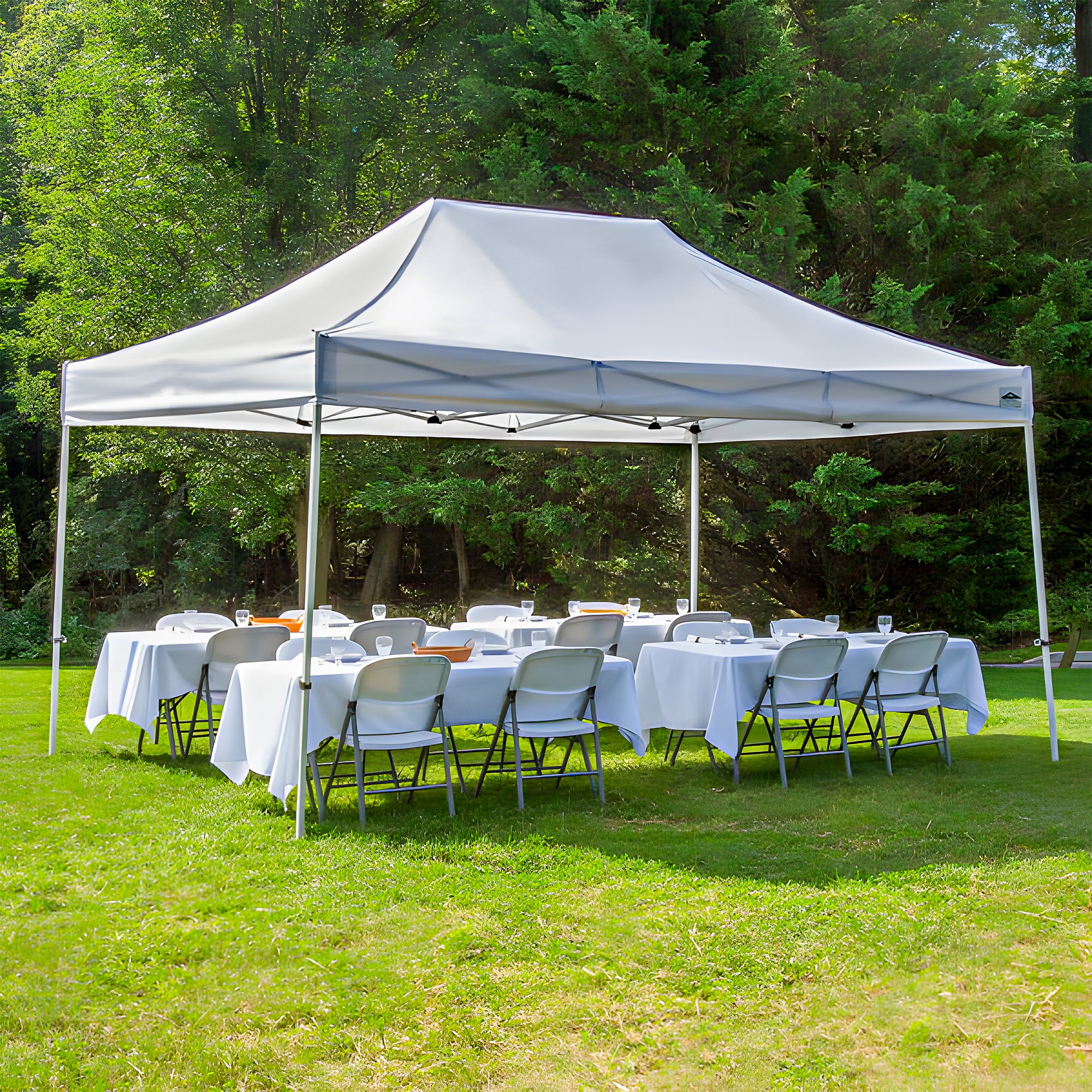 Caravan Canopy TitanShade 10 by 15 Foot Steel Frame Canopy Kit, White (Open Box) - VMInnovations