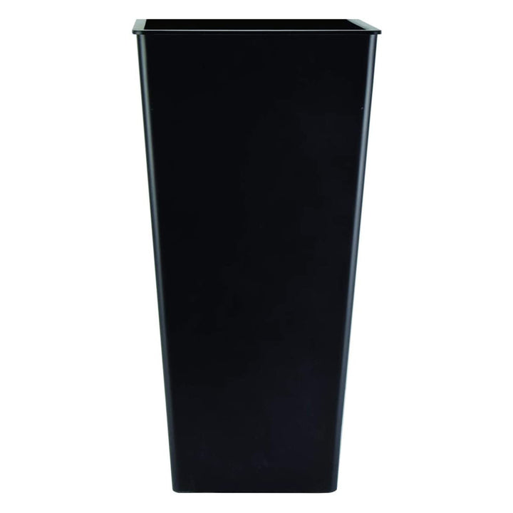 HC Companies 12 Inch Cascade Indoor or Outdoor Durable Square Planter, Black - VMInnovations