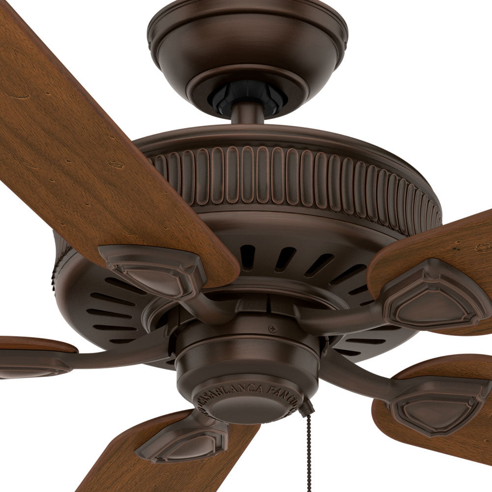 Casablanca Ainsworth 54 Inch Wooden Ceiling Fan with Pull Chain, Walnut (Used)