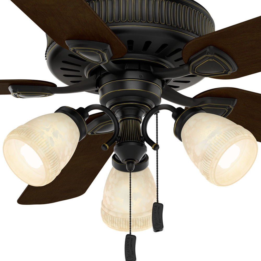 Casablanca Ainsworth 54 Inch Ceiling Fan w/ Light & Pull Chain, Black (Open Box)
