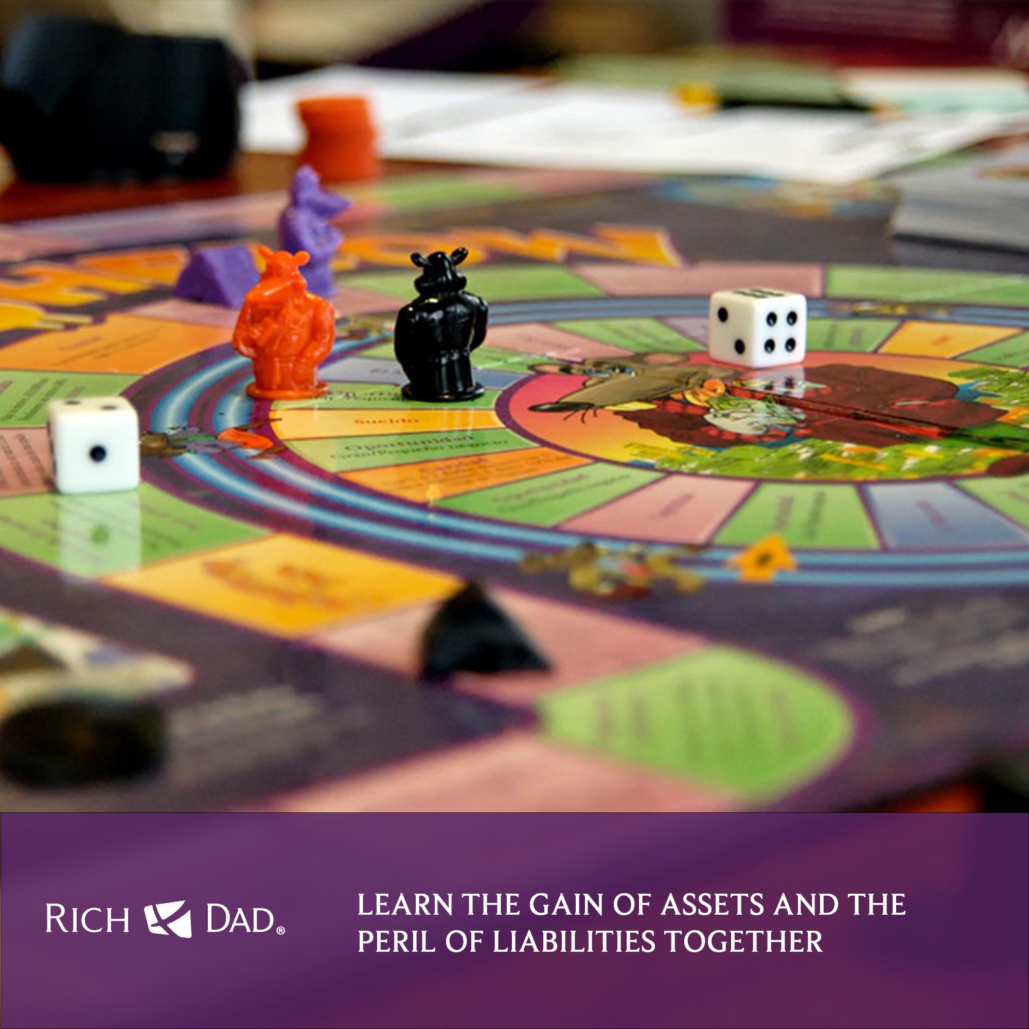 Rich Dad CASHFLOW How To Get Out Of The Rat Race Board Game, Adult & Kid Version - VMInnovations