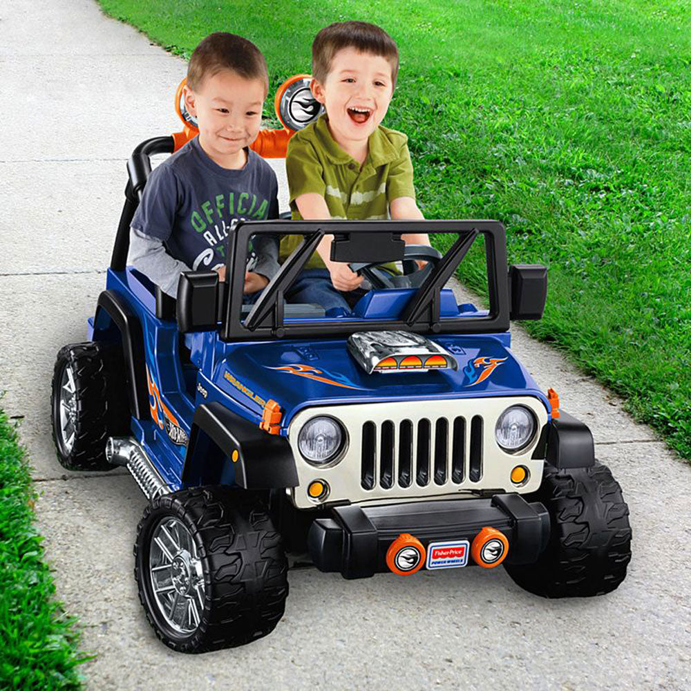Power Wheels Hot Wheels Jeep Wrangler 12V Ride-On + Replacement Battery (2 Pack) - VMInnovations
