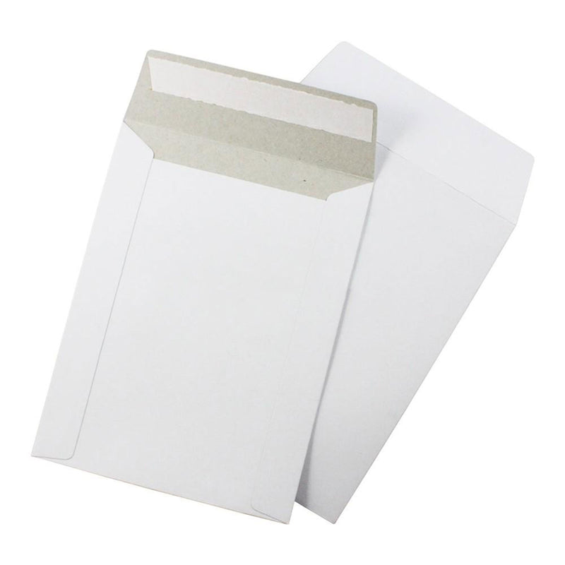 EcoSwift 6 by 8 Inch Self Seal Keep Flat Cardboard Mailers, White (500 Pack)
