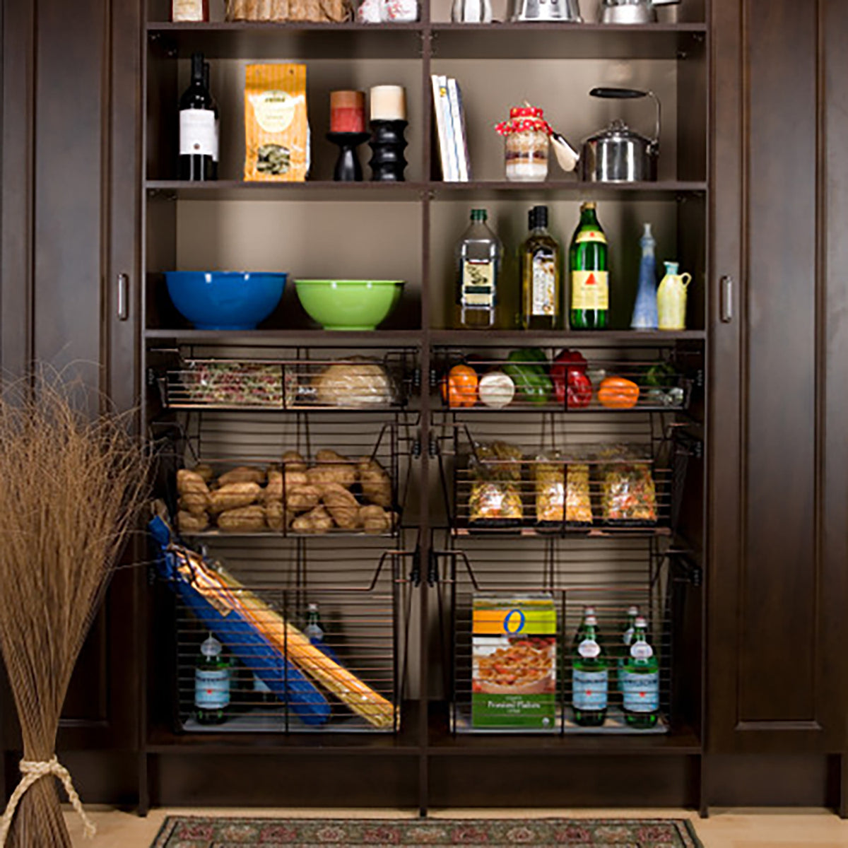 Rev-A-Shelf Sidelines CBSL-301405BZ-3 30" Bronze Pullout Closet Basket (3 Pack)