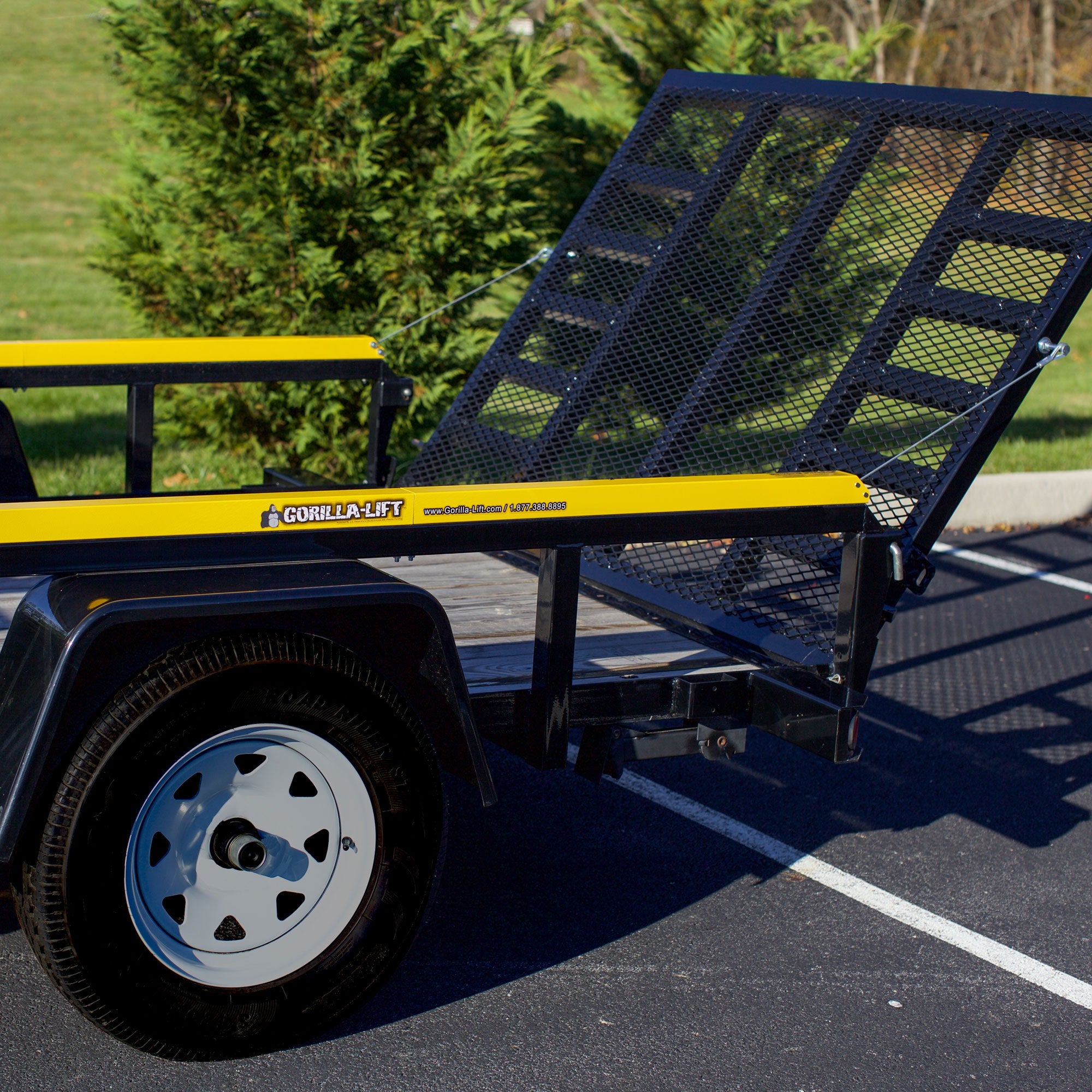 Gorilla Lift 2 Sided Tailgate Utility Trailer Gate & Ramp Lift System, (3 Pack) - VMInnovations