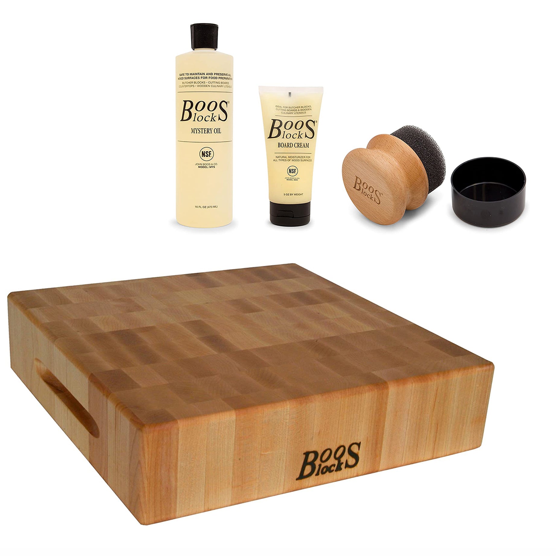John Boos Classic Collection Chopping Block Bundle with 3 Piece Maintenance Set - VMInnovations