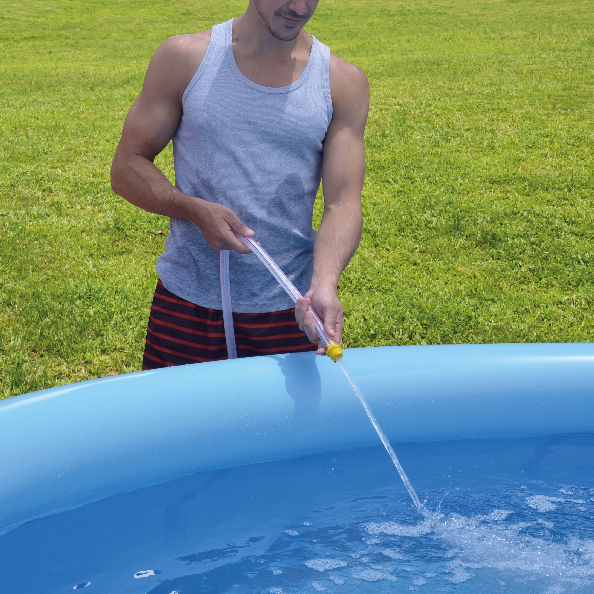 JLeisure 17807 10 Ft x 30" Prompt Set Inflatable Outdoor Backyard Swimming Pool - VMInnovations