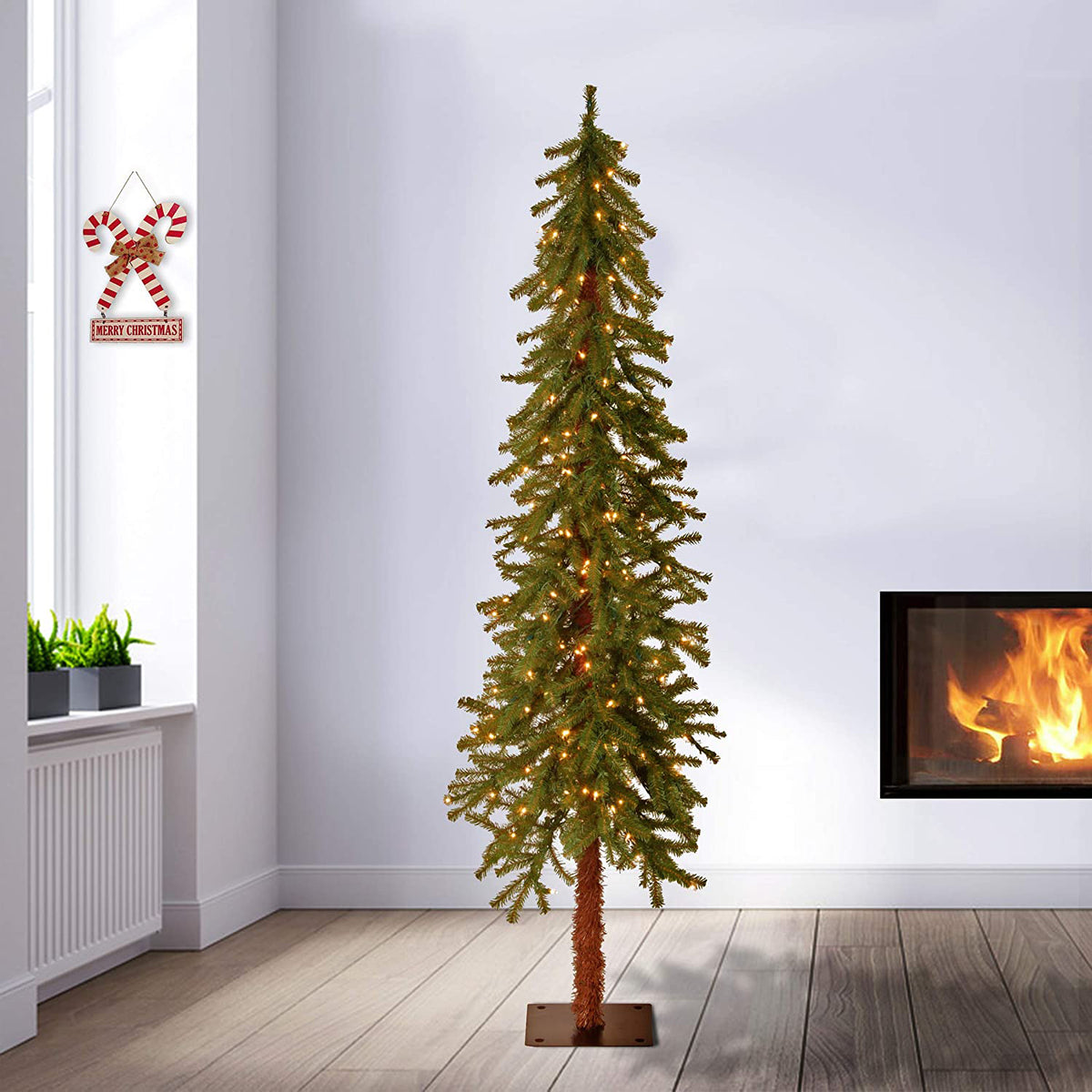 National Tree Company Cedar 6 Ft Prelit Christmas Tree w/ 200 Lights (Open Box)